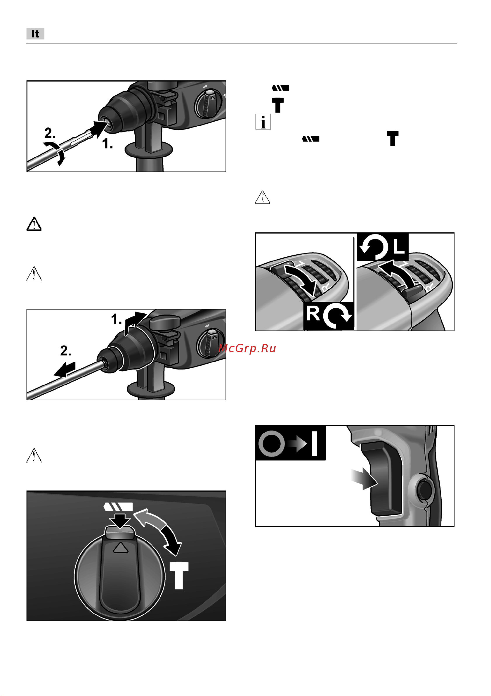 Flex FHE 2-22 SDS-plus [146/166] Darbo režimo nustatymas