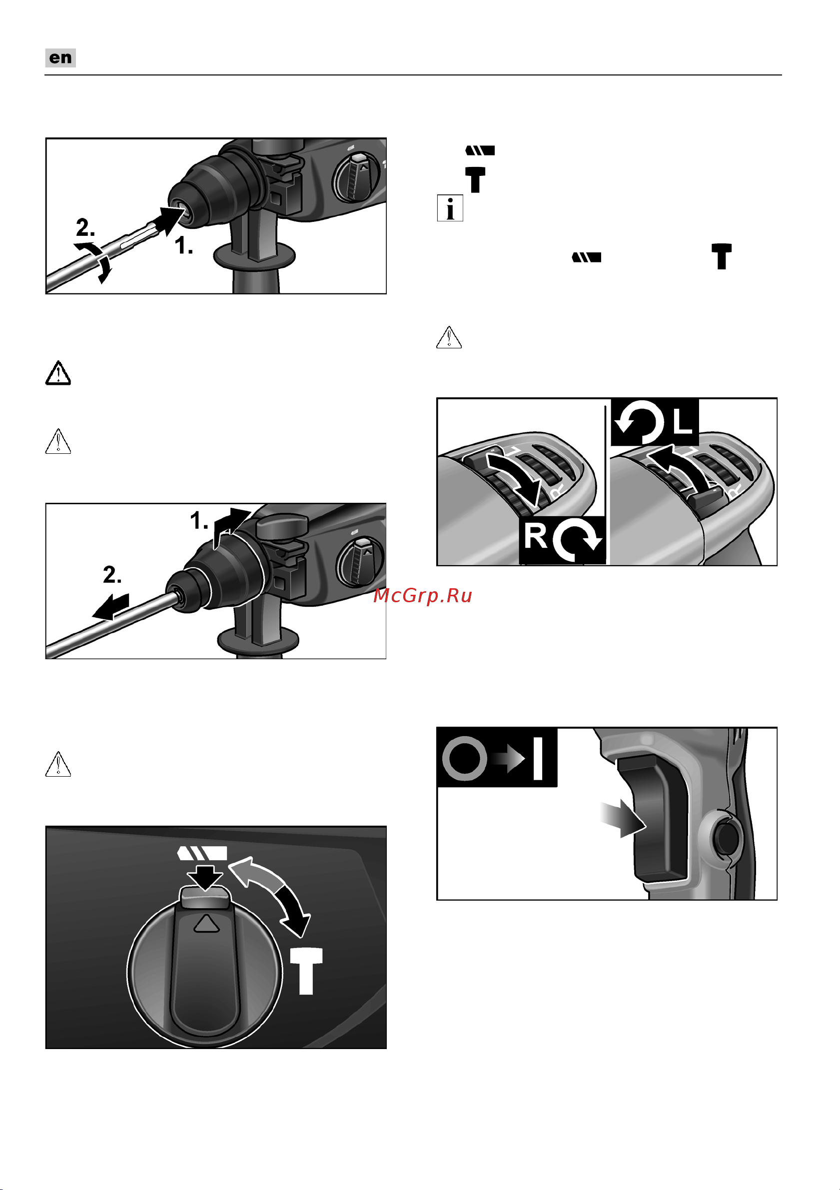Flex FHE 2-22 SDS-plus [16/166] Removing the tools