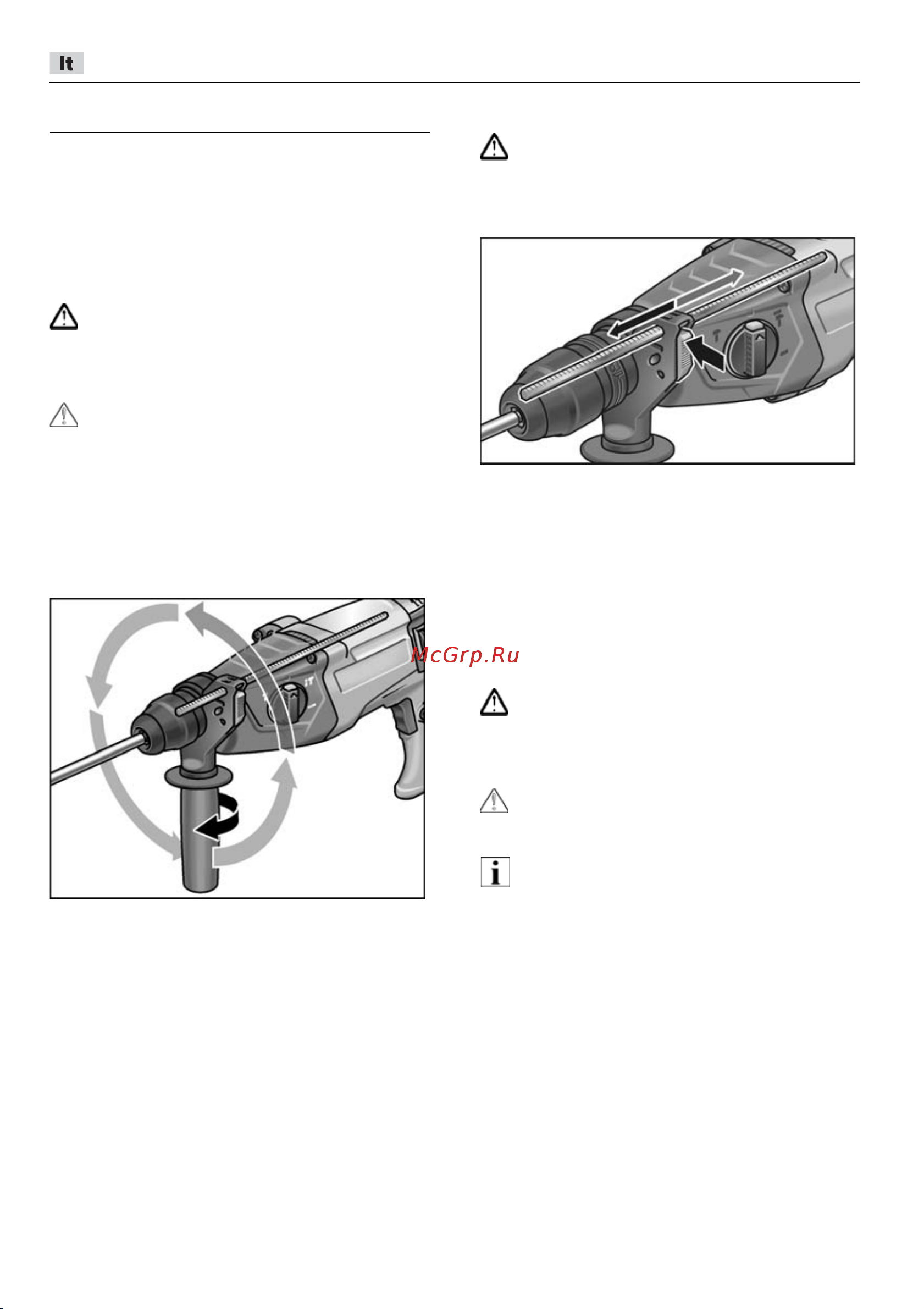 Flex CHE 2-28 R SDS-plus [162/186] Nurodymai dirbant