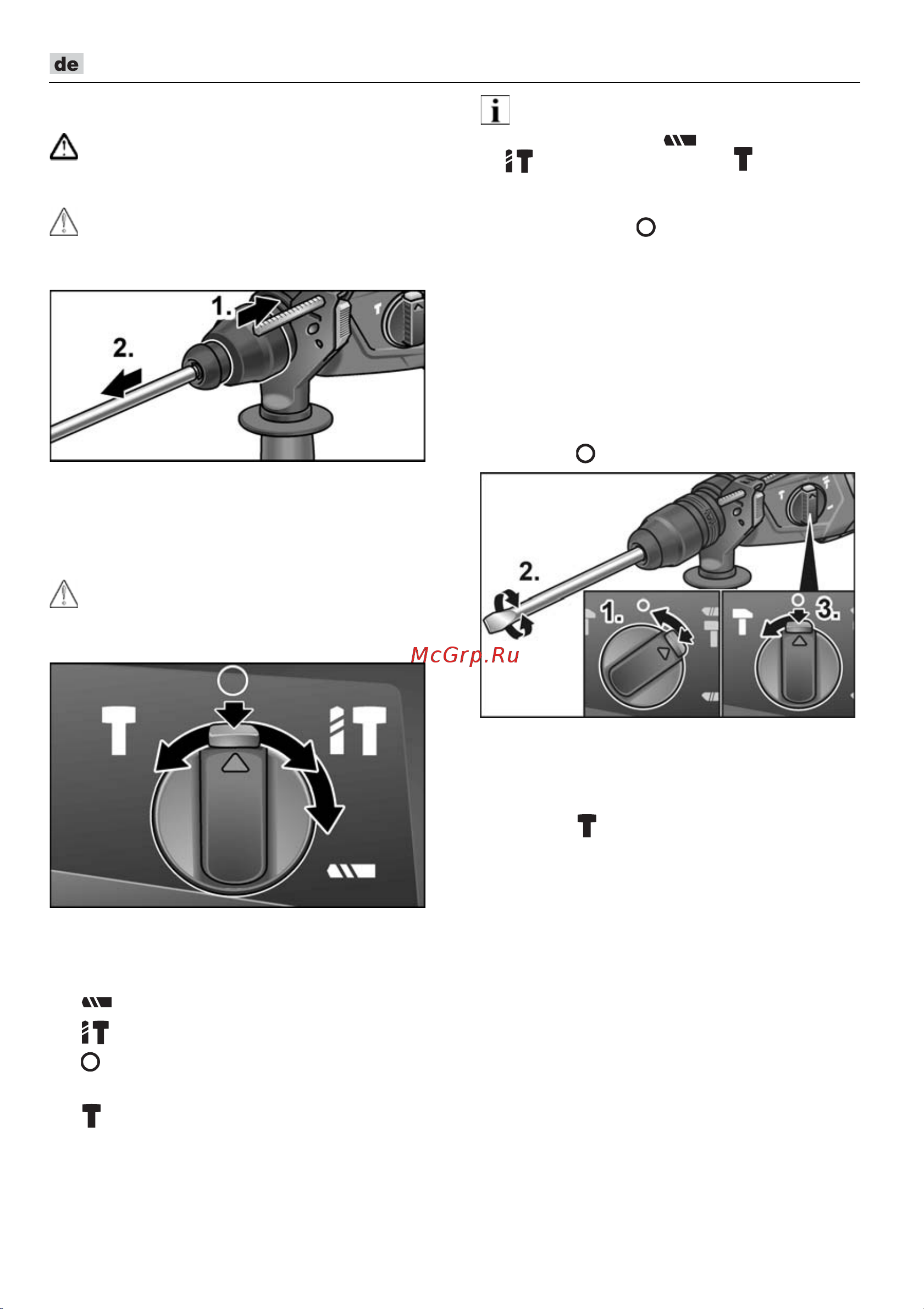 Flex CHE 2-28 R SDS-plus [8/186] Arbeitsmodus einstellen