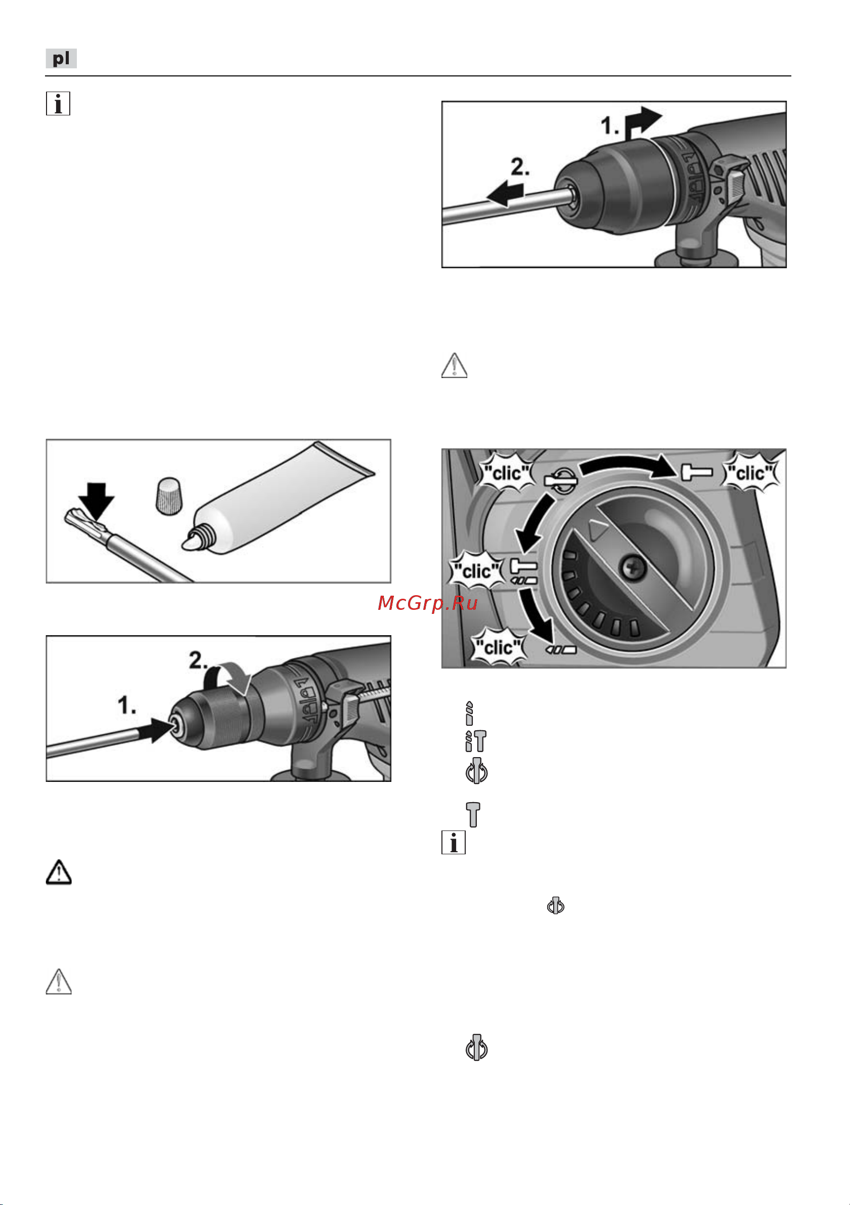 Flex CHE 4-32 R SDS-plus [104/166] Nastawianie pozycji dłuta