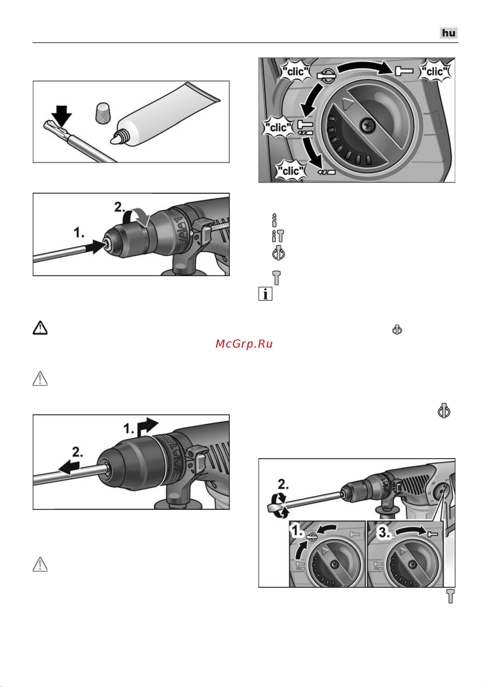 Flex CHE 4-32 R SDS-plus [113/166] A szerszámok kivétele