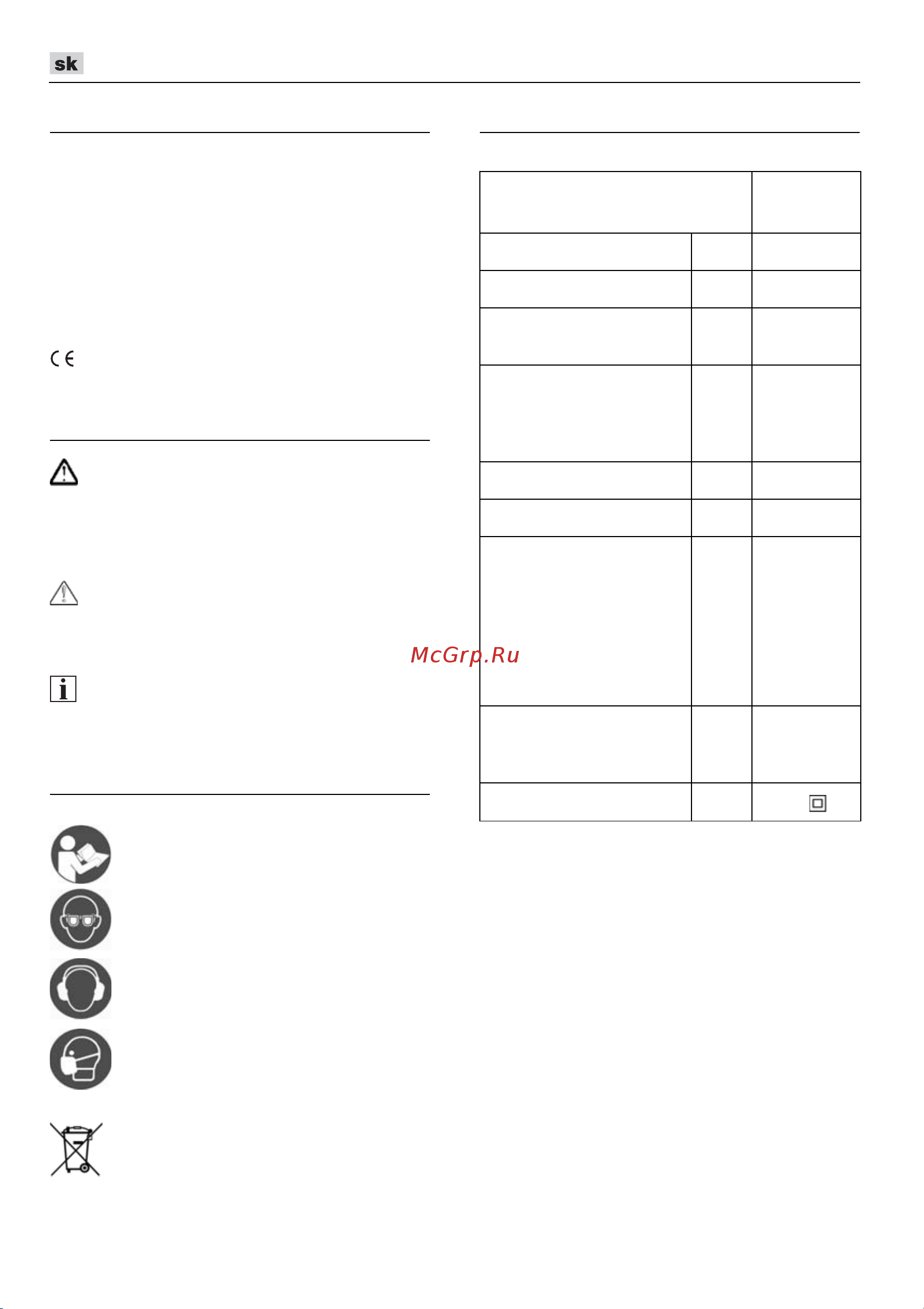 Flex CHE 4-32 R SDS-plus [124/166] Použité symboly