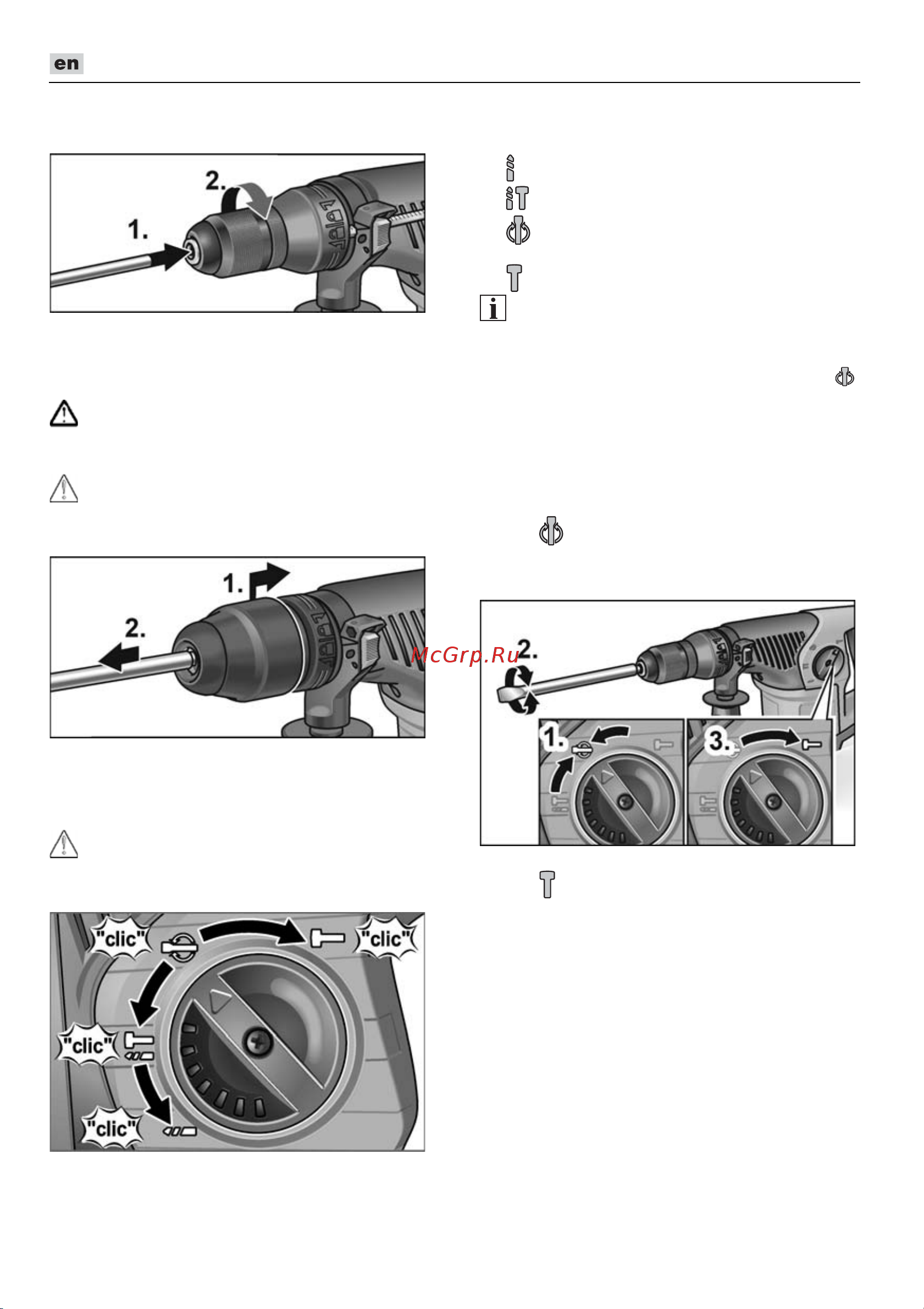 Flex CHE 4-32 R SDS-plus [16/166] Removing the accessories