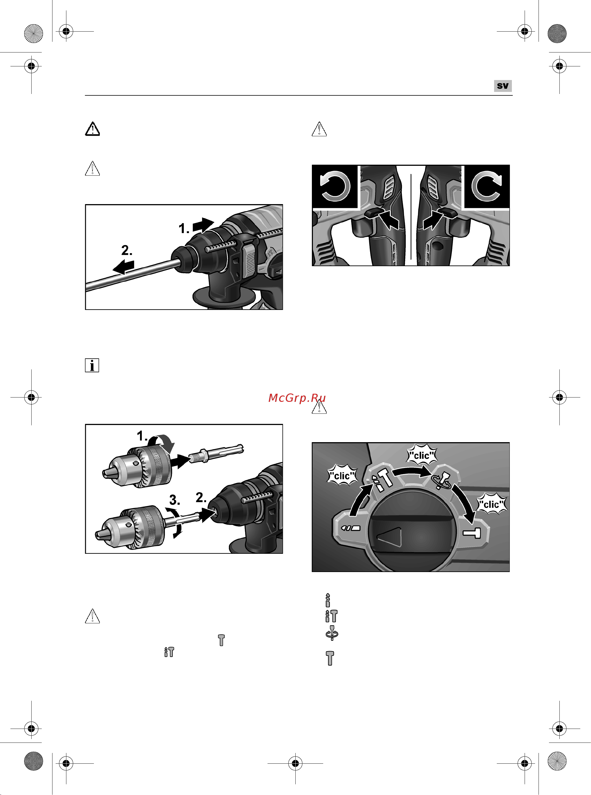Flex CHE 18.0-EC [95/194] Inställning av rotationsriktning