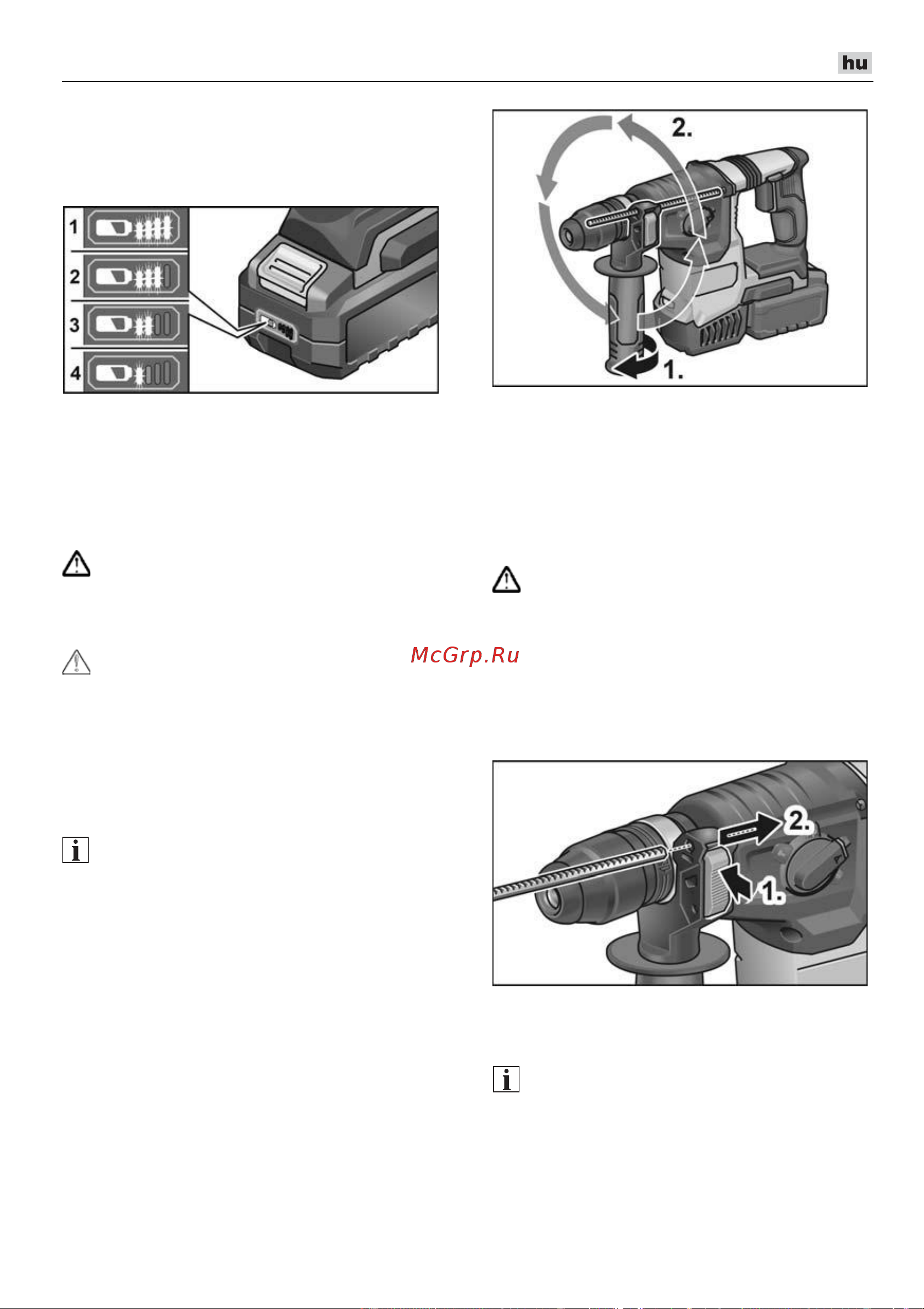 Flex CHE 2-26 18.0-EC [151/264] A kiegészítő fogantyú állítása