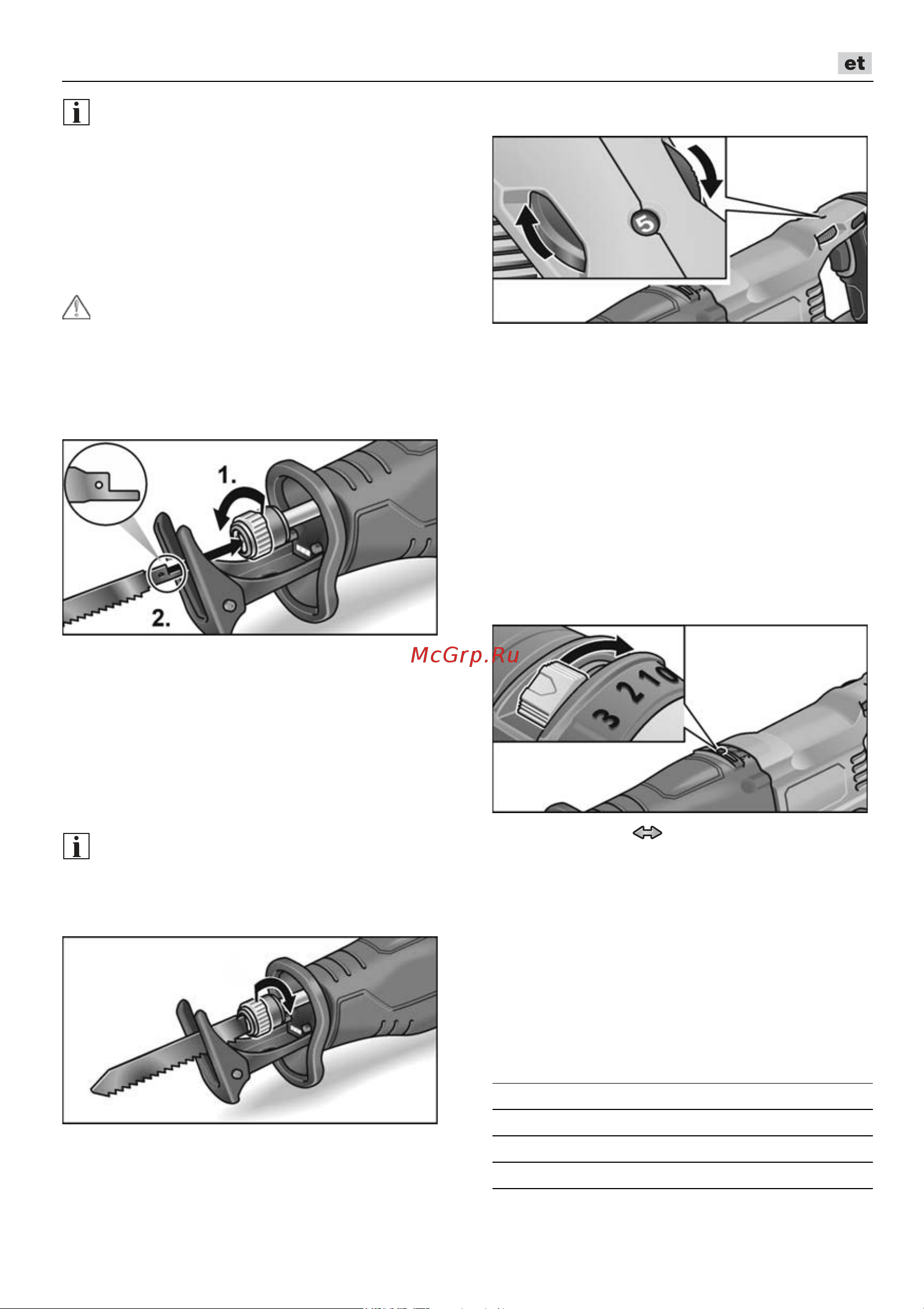 Flex RSP DW 18.0-EC C [241/276] Käigusageduse reguleerimine