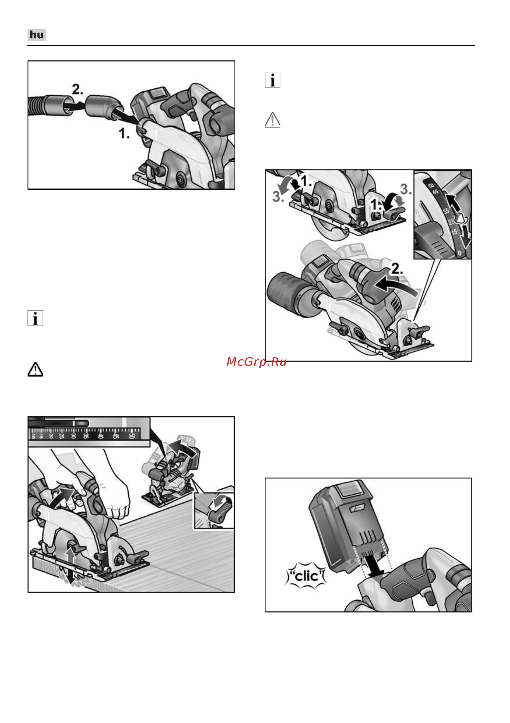 Flex CS 62 18.0-EC [188/330] A vágási mélység beállítása