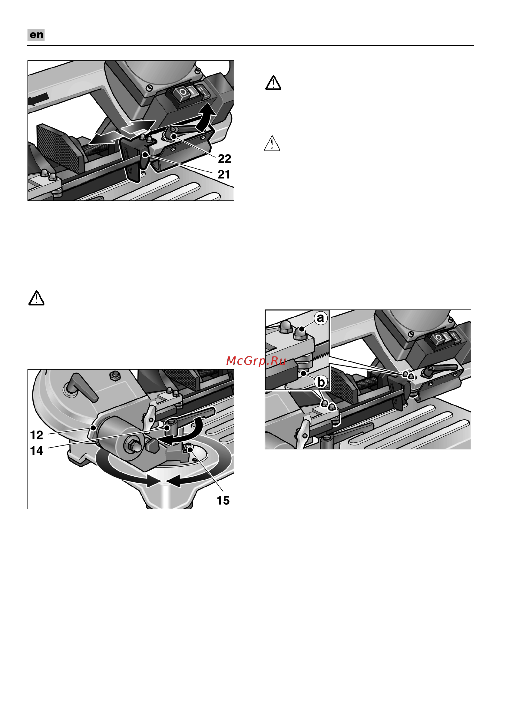 Flex SBG 4910 [20/222] Changing the cutting angle