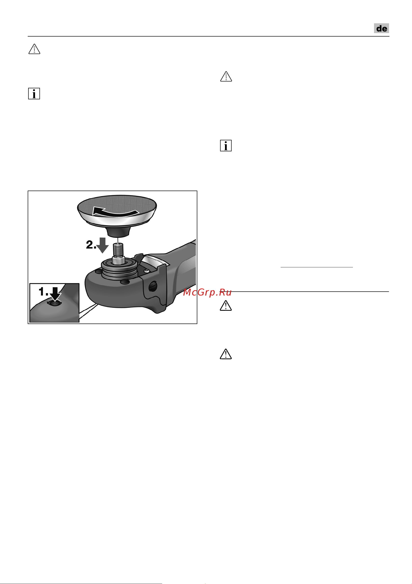 Flex PE 14-3 125 P-Set [9/170] Arbeitshinweise