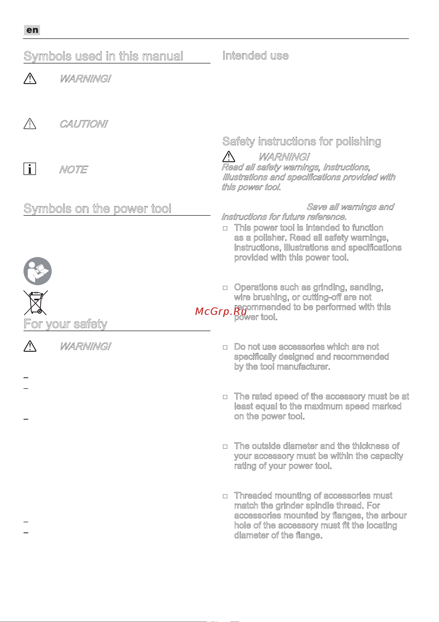Flex PXE 80 10.8-EC [10/153] For your safety