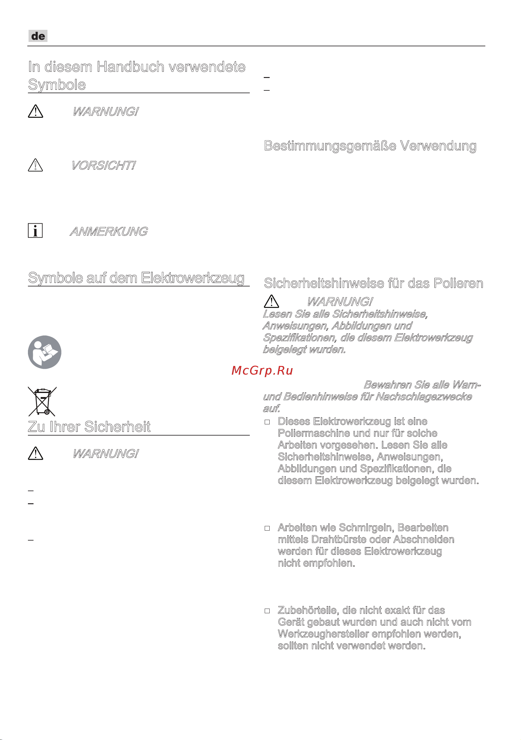Flex PXE 80 10.8-EC [4/153] In diesem handbuch verwendete symbole