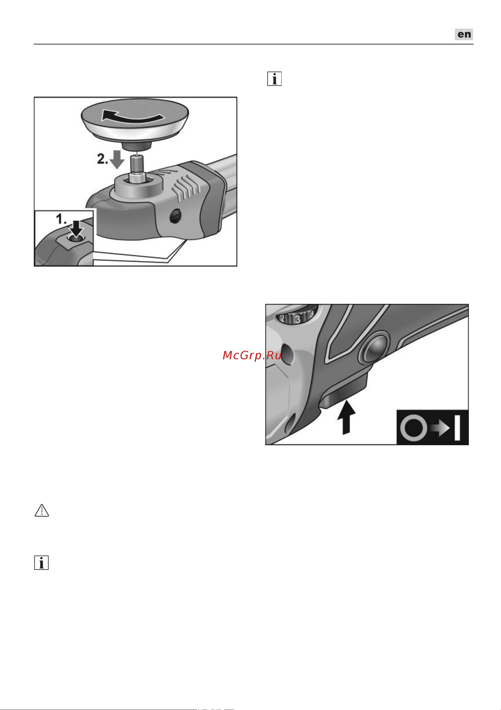 Flex PE 150 18.0-EC C [21/298] Attaching the tools