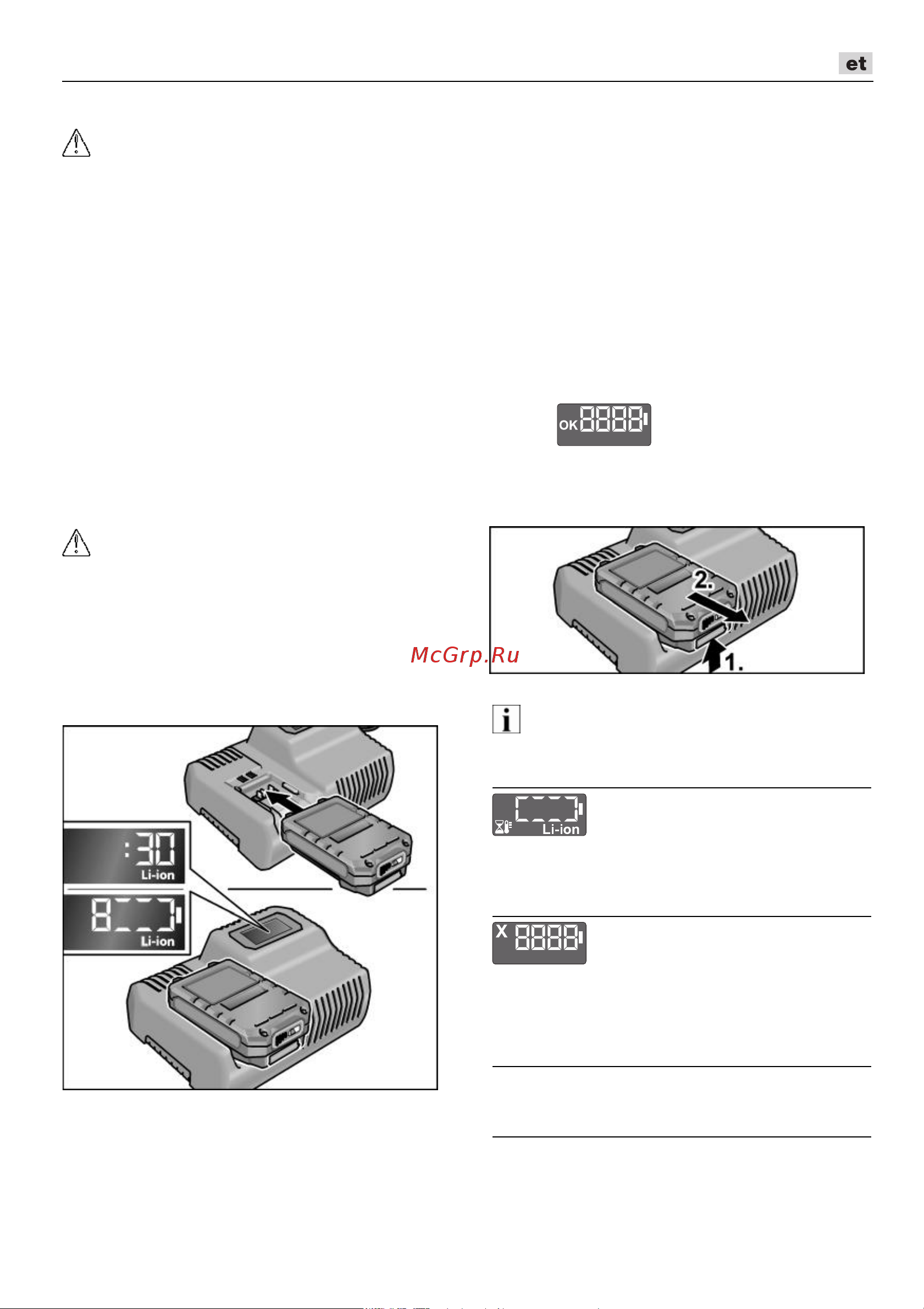 Flex PE 150 18.0-EC C [263/298] Akude tööea pikendamise juhised