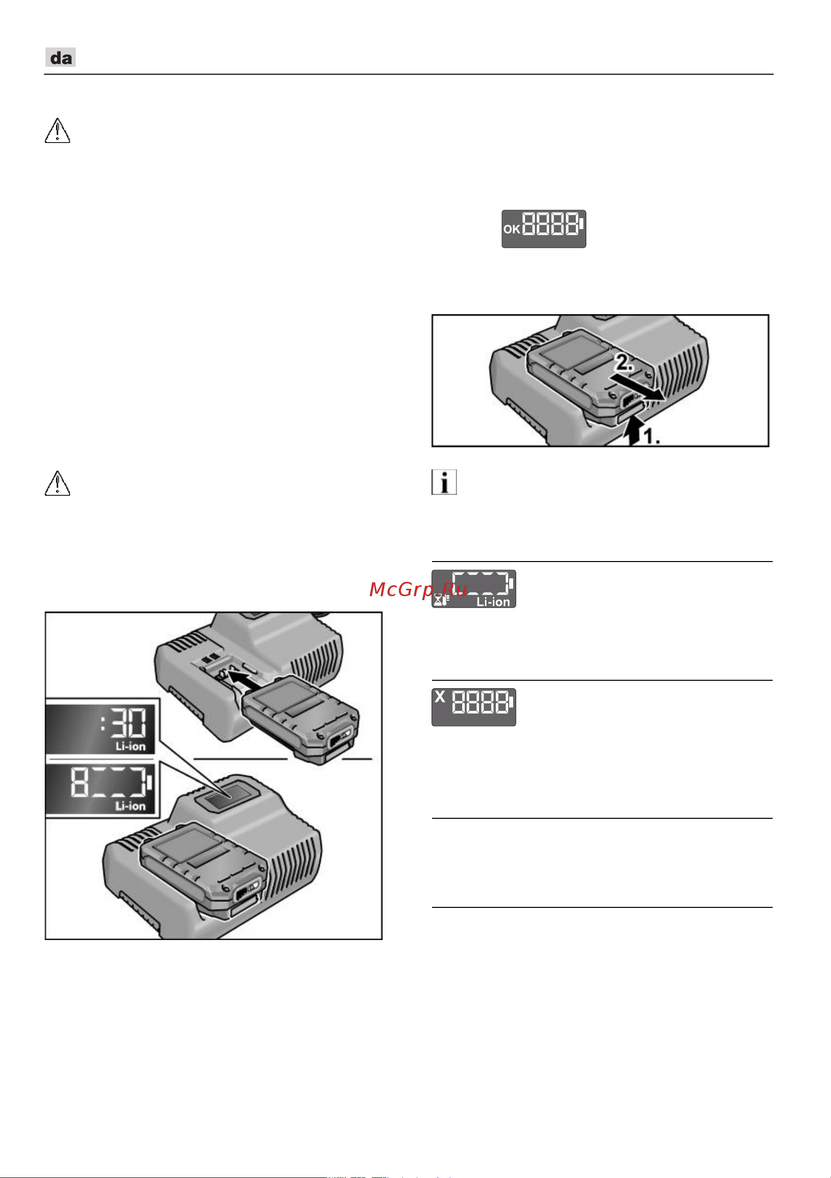 Flex PE 150 18.0-EC C [94/298] Anvisninger for lang akku levetid