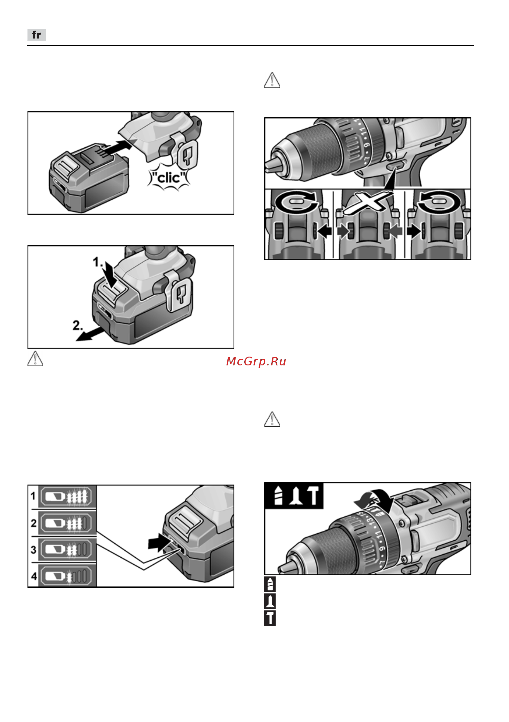 Flex PD 2G 10.8-EC [34/328] Installer rem placer l accumulateur