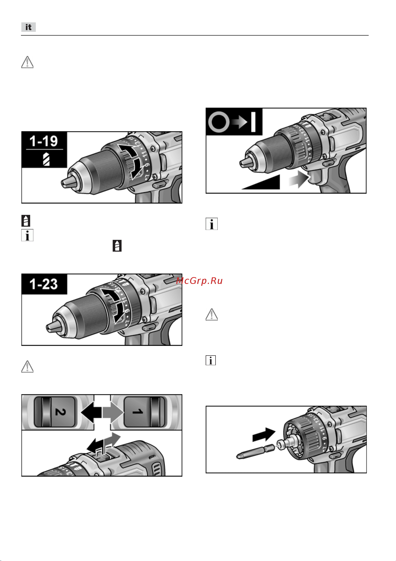 Flex PD 2G 10.8-EC [48/328] Accensione dell elettroutensile