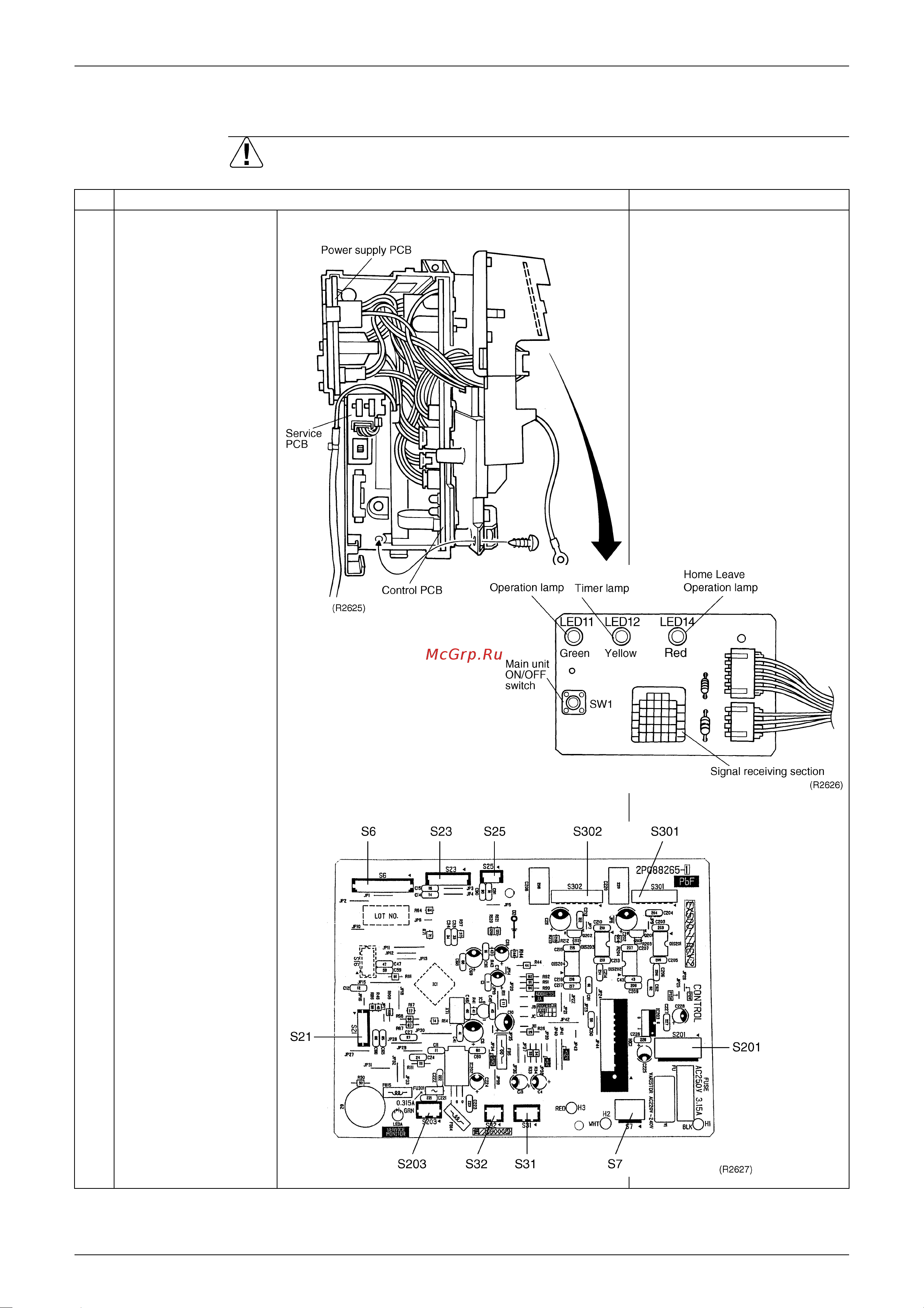 Daikin RS60BVMB [130/170] Removal of the pcb