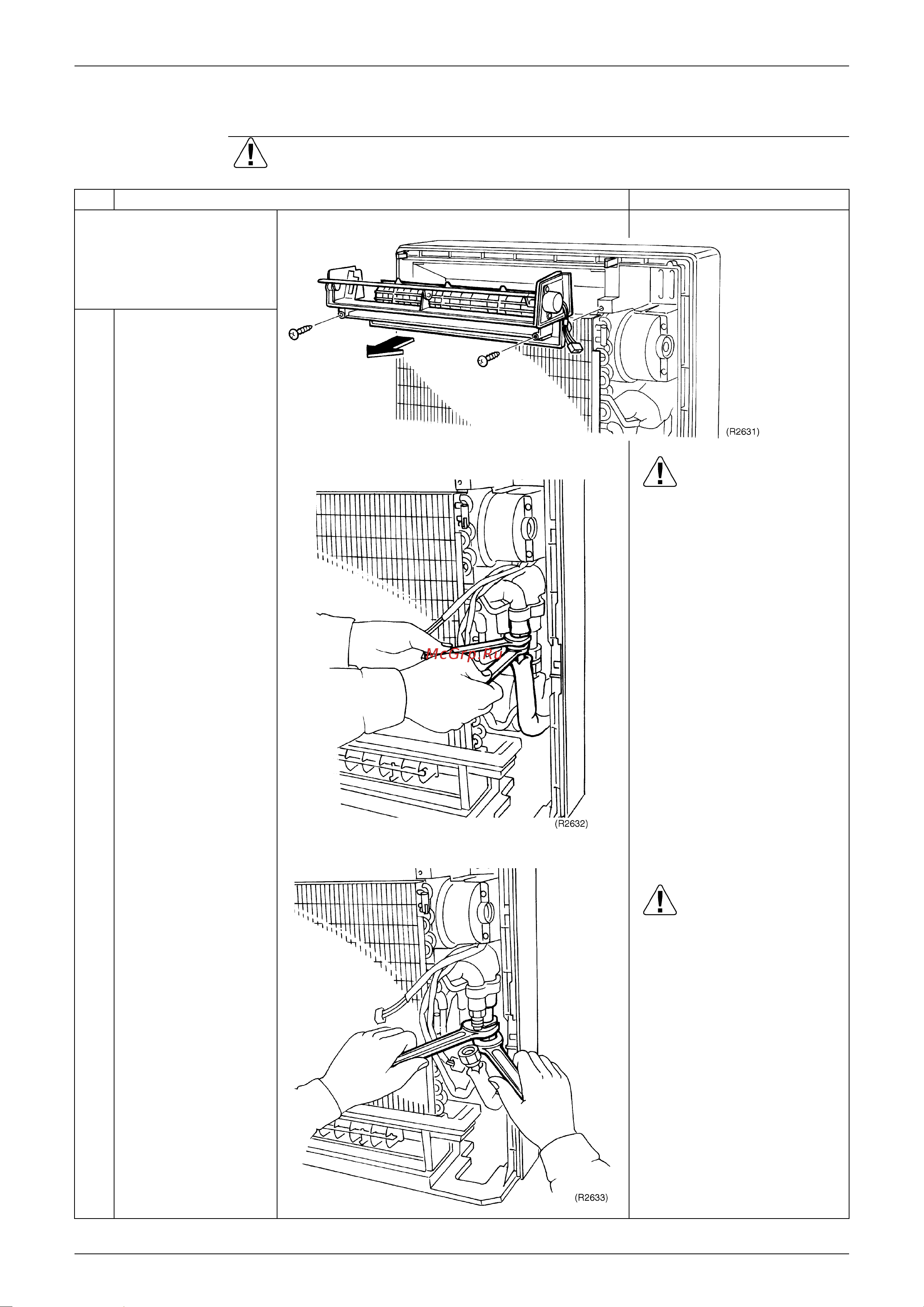 Daikin RS60BVMB [132/170] Removal of the heat exchanger