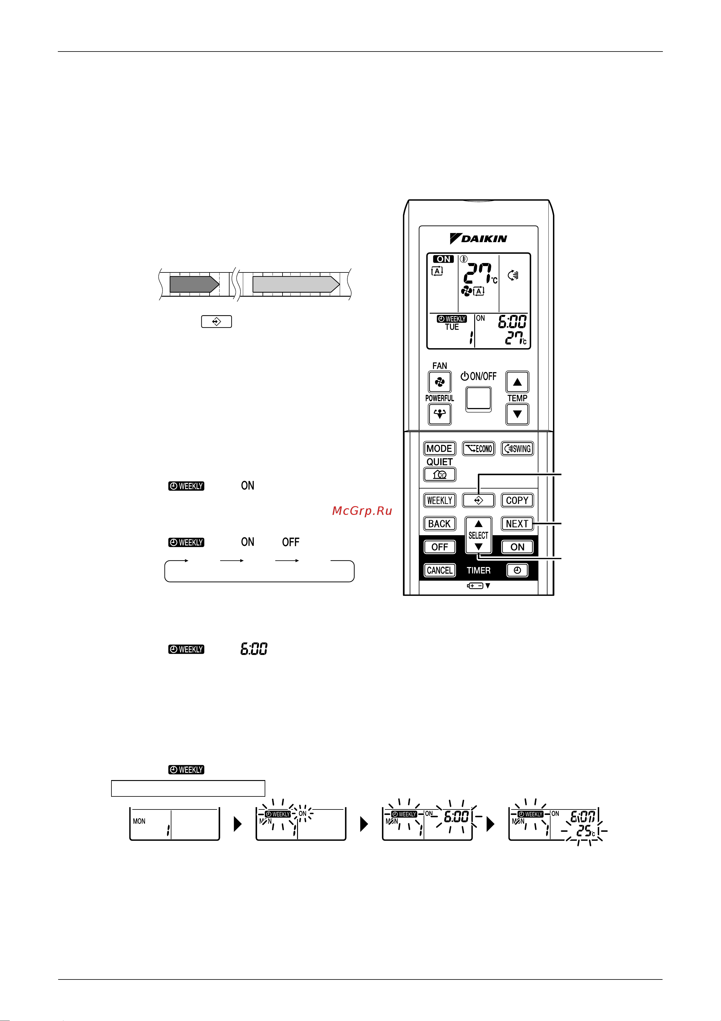 Daikin ATKS25E2V1B [199/316] Weekly timer operation