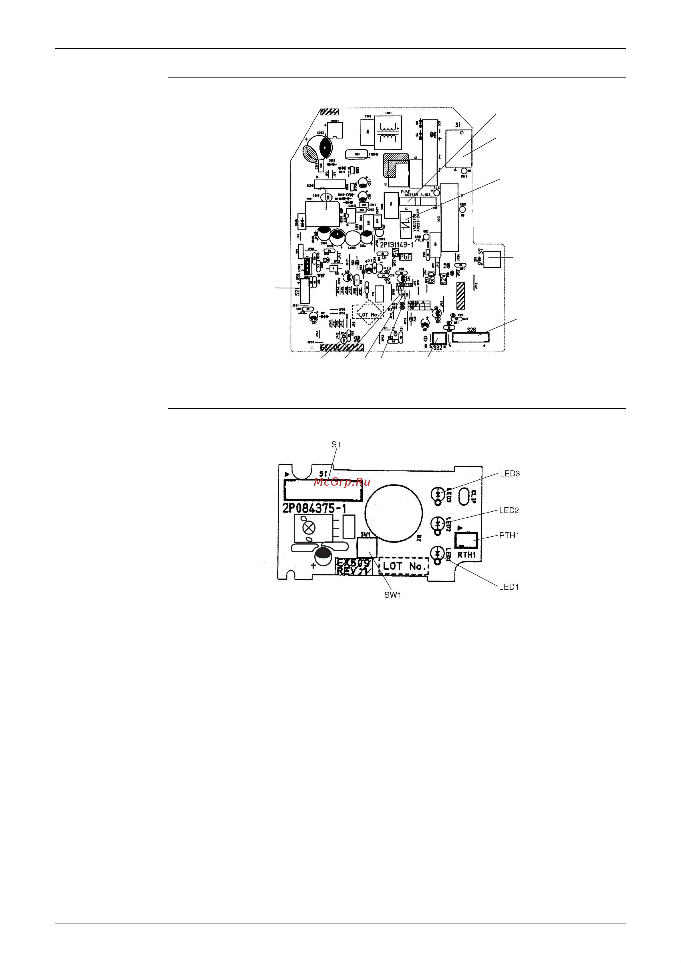 Daikin ATKS25E2V1B [70/316] Pcb detail pcb 2 display pcb