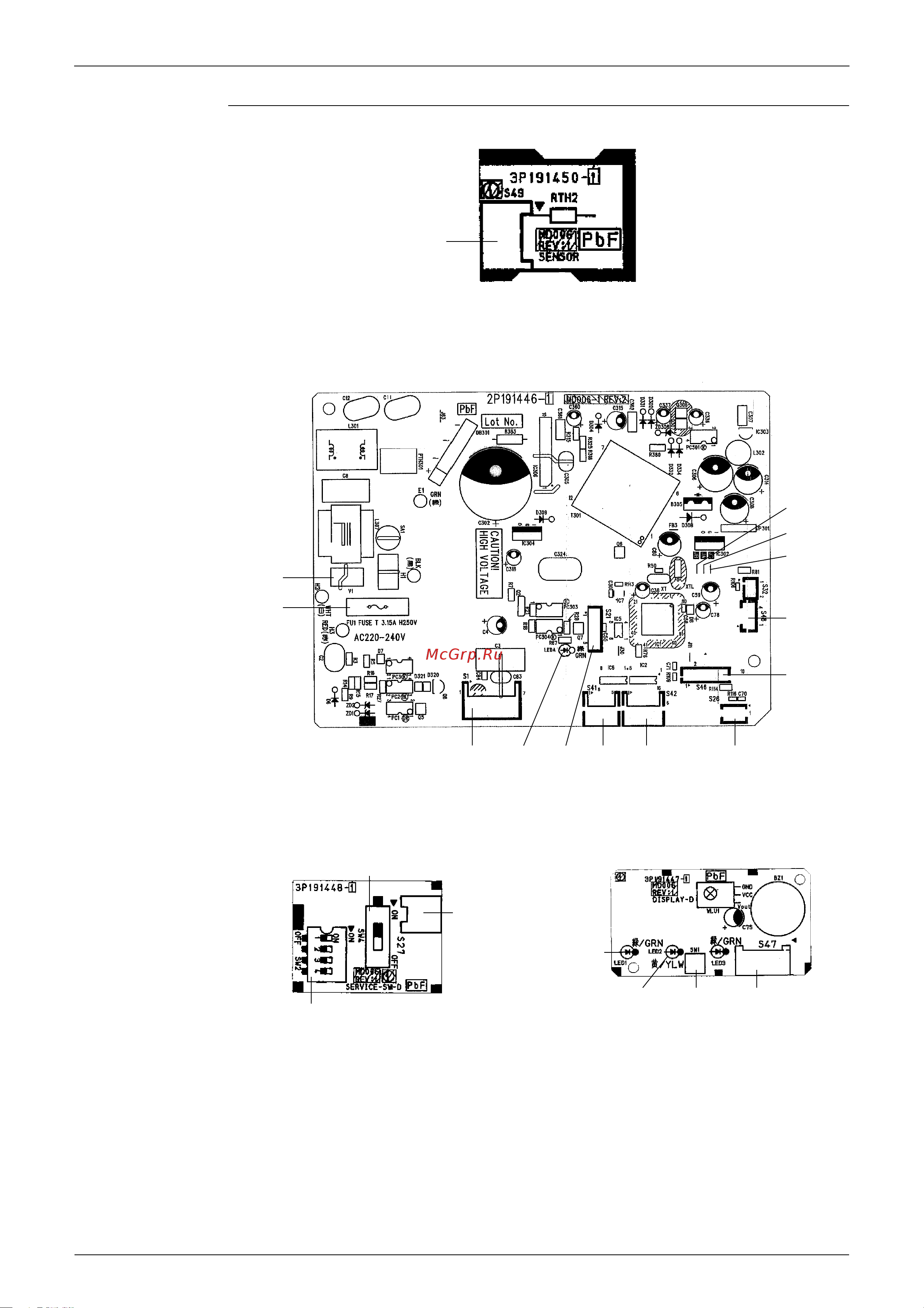 Daikin ATKS25E2V1B [75/316] Pcb detail pcb 1 sensor pcb