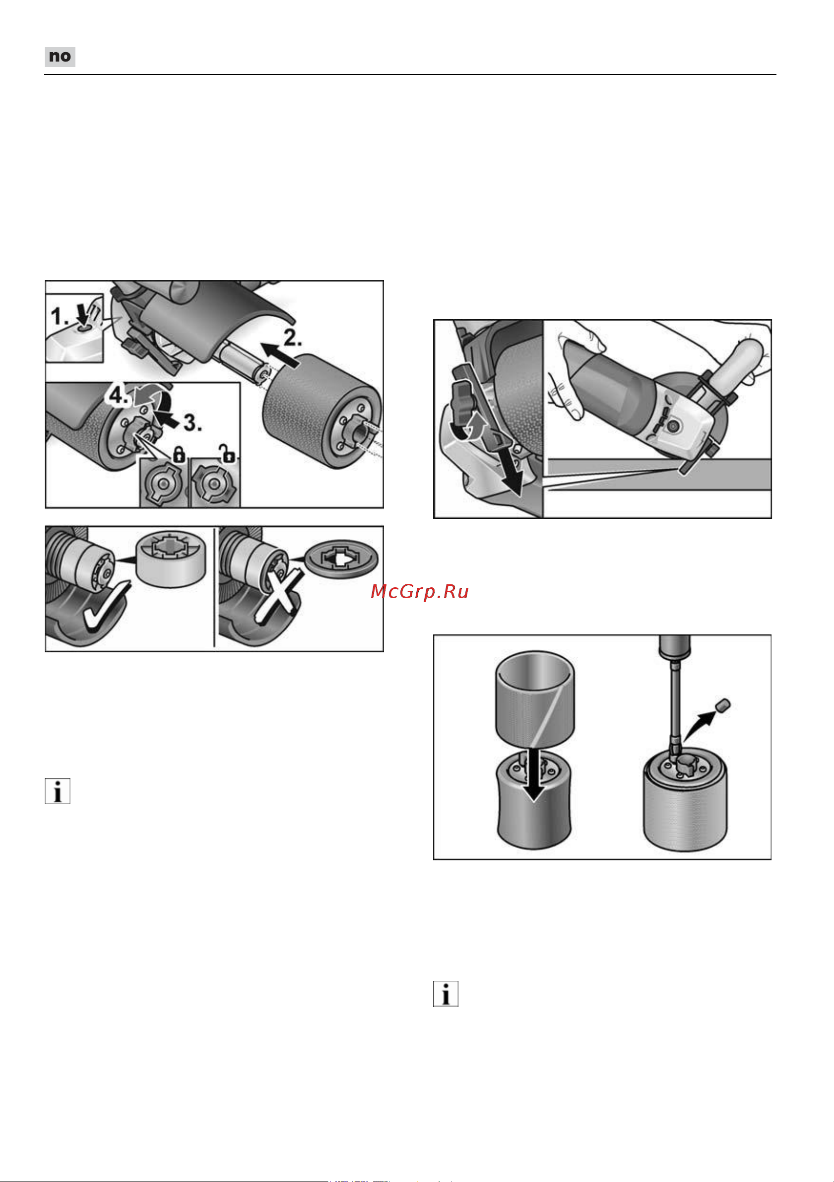 Flex TRINOX BSE 14-3 INOX Set 433454 [120/352] Arbeide med gummiluft rullen