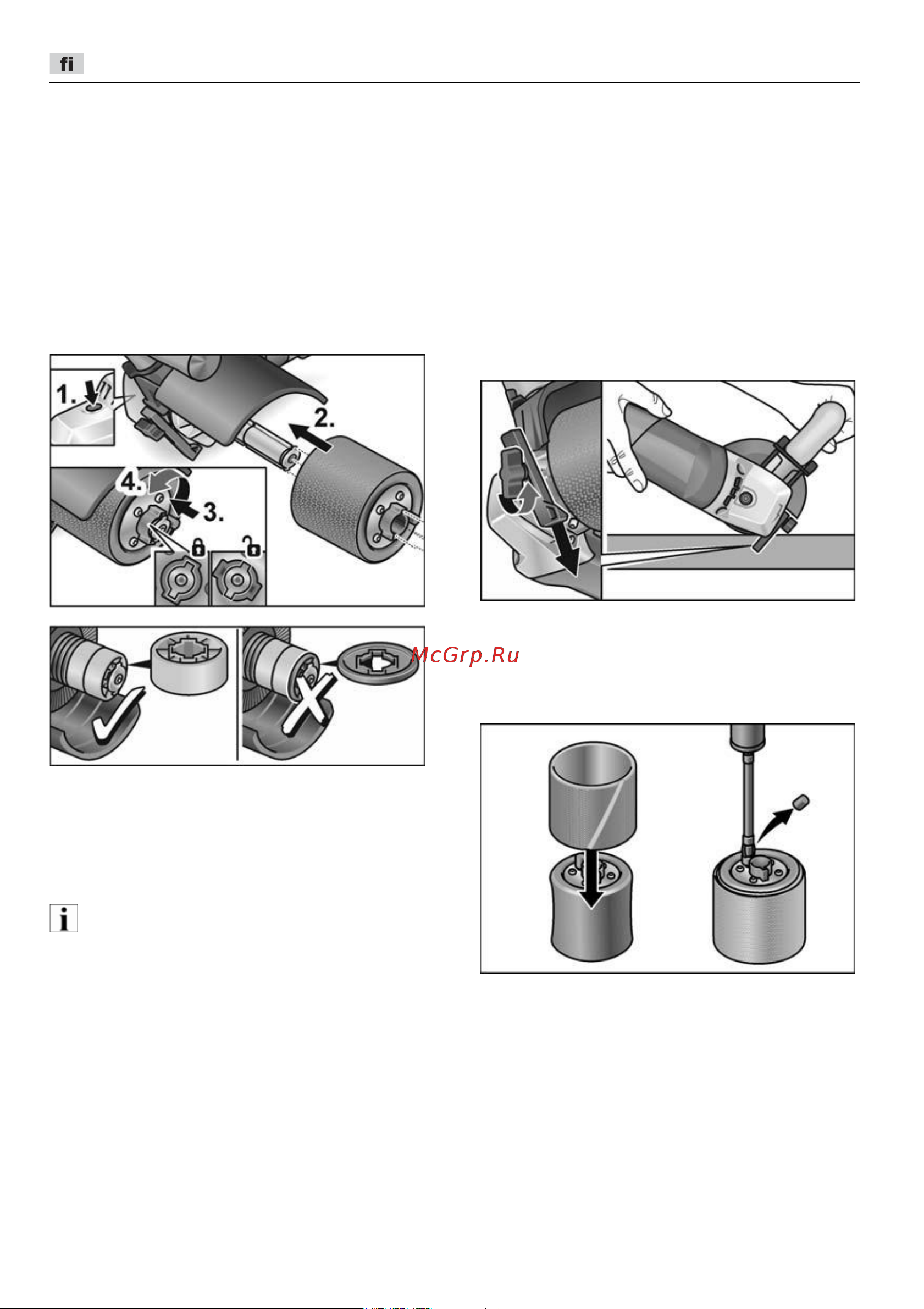 Flex TRINOX BSE 14-3 INOX Set 433454 [146/352] Ilmakumirullan käyttö