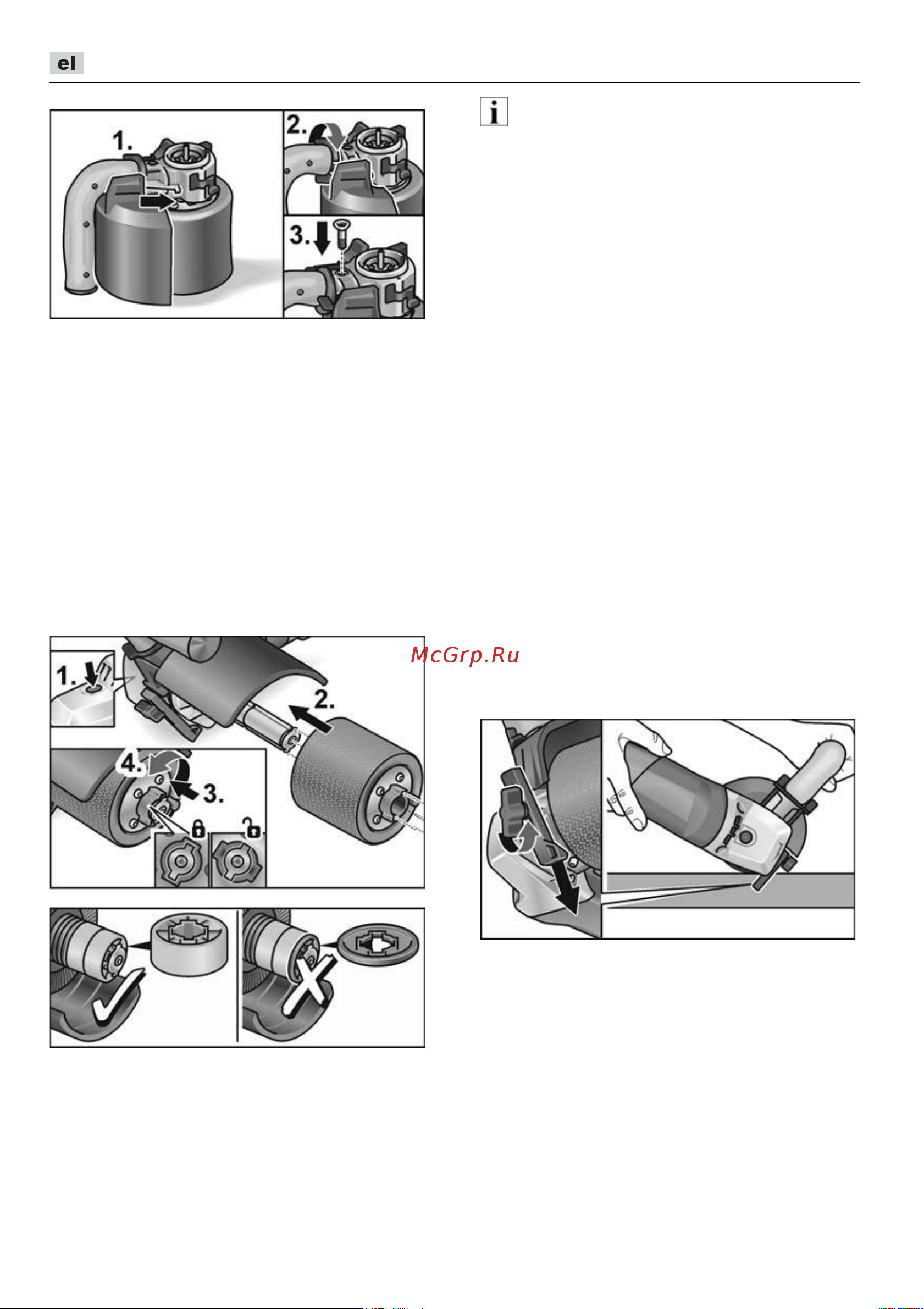 Flex TRINOX BSE 14-3 INOX Set 433454 [160/352] Εργασία με τροχαλία καουτσούκ με αέρα