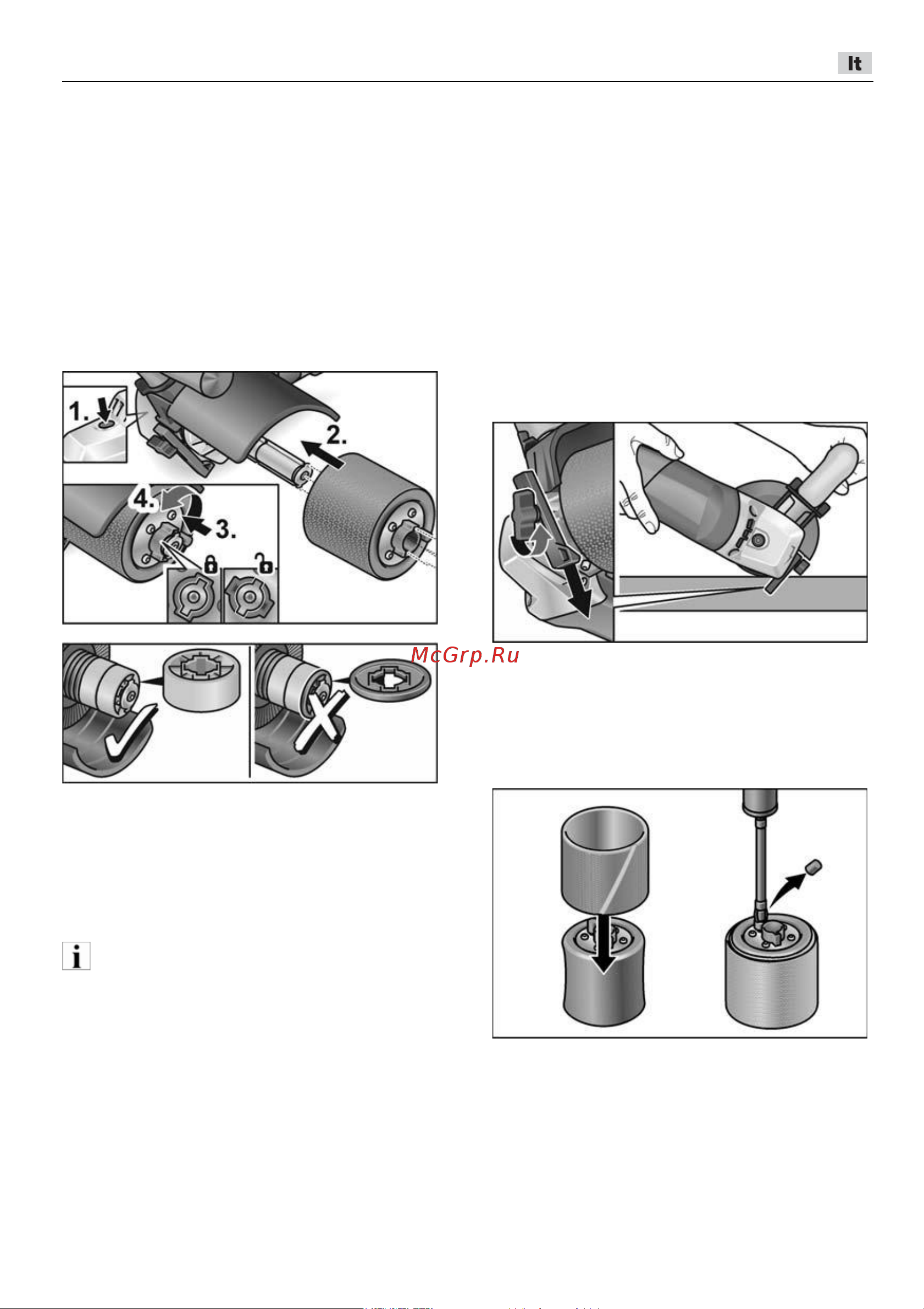 Flex BSE 14-3 INOX Set [321/352] Darbas su pripučiamuoju guminiu ritinėliu