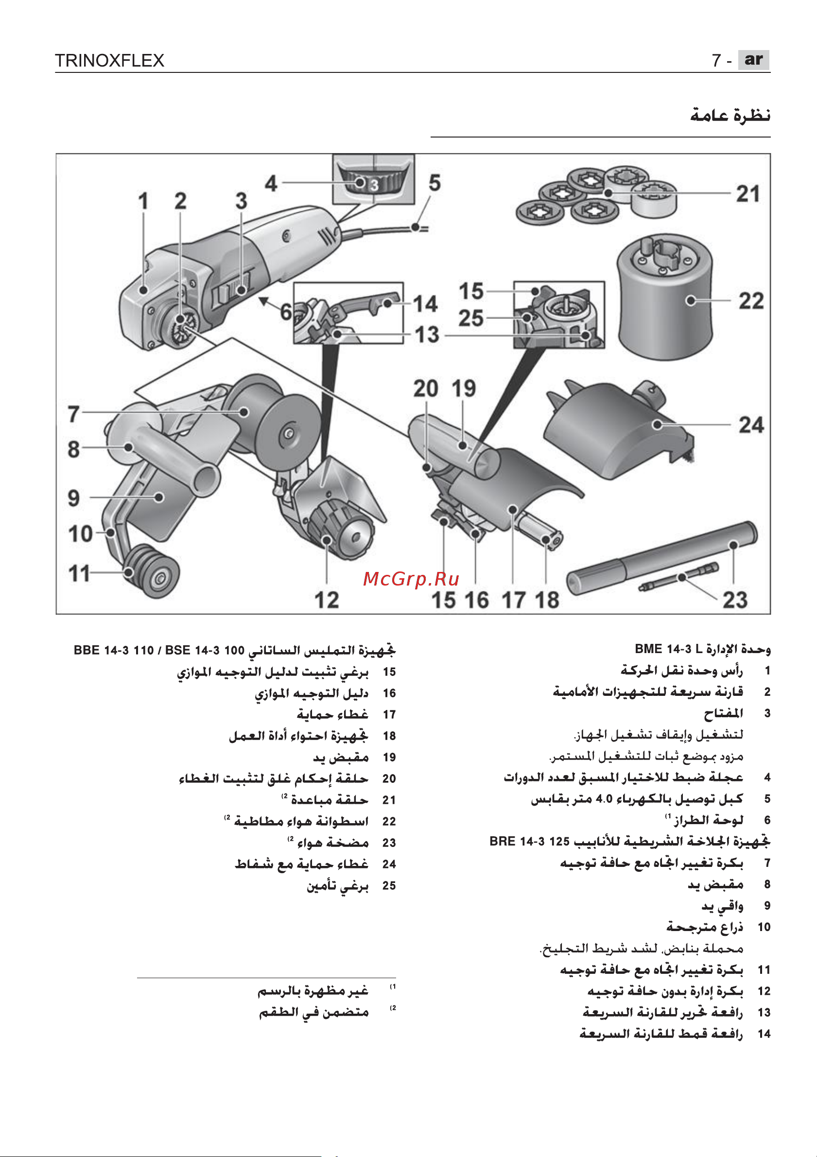 Flex BBE 14-3 110 Set 230/CEE 461504 Инструкция по эксплуатации онлайн [345/352] 819147
