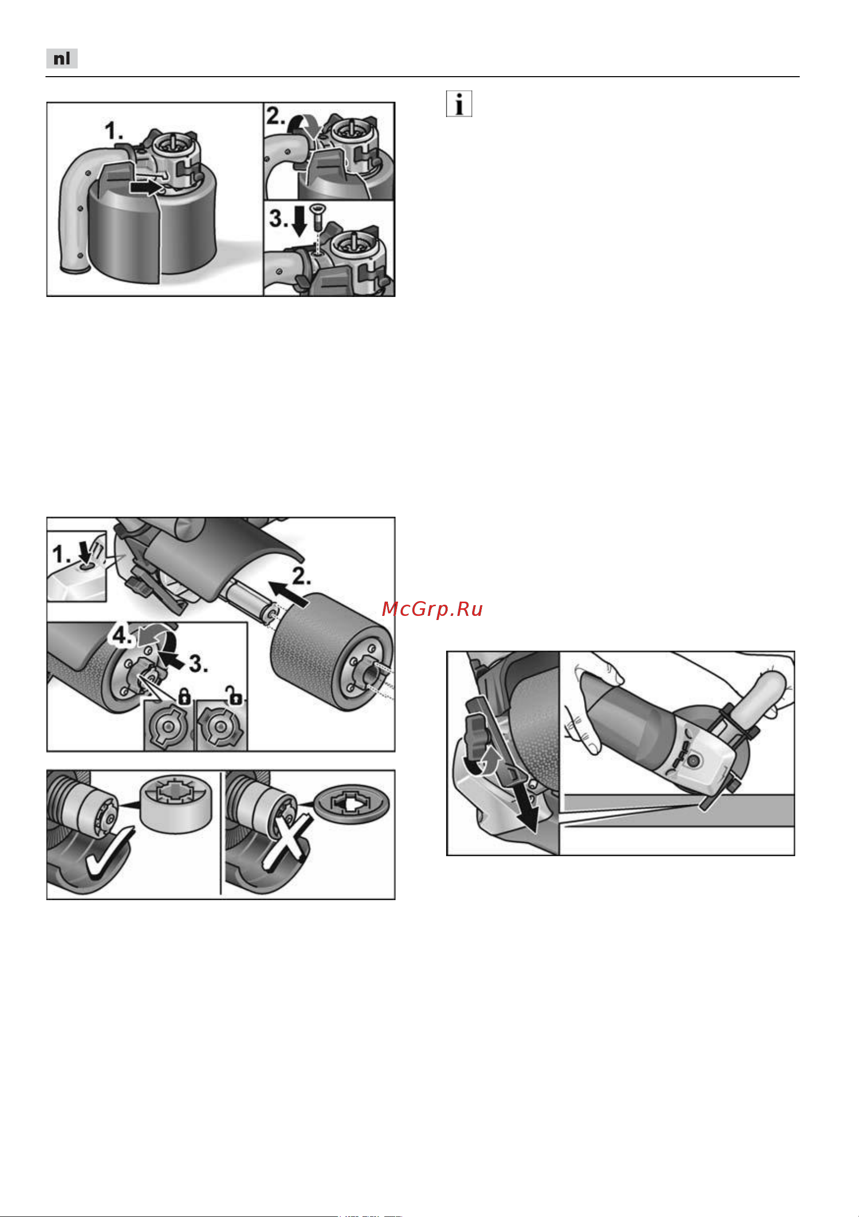 Flex TRINOX BSE 14-3 INOX Set 433454 [94/352] Gereedschap bevestigen