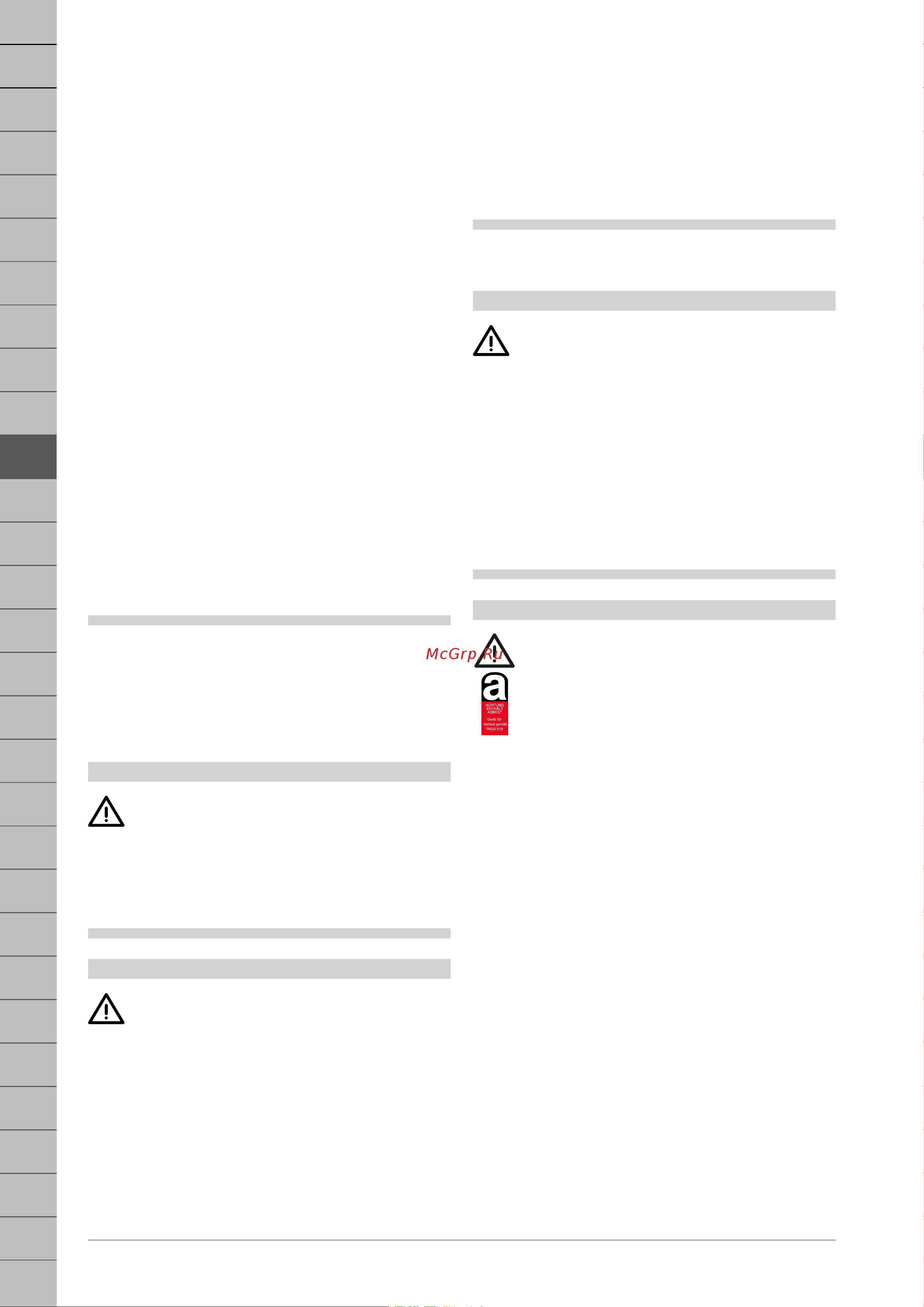 Flex VCE 44 H AC [118/276] Riscos