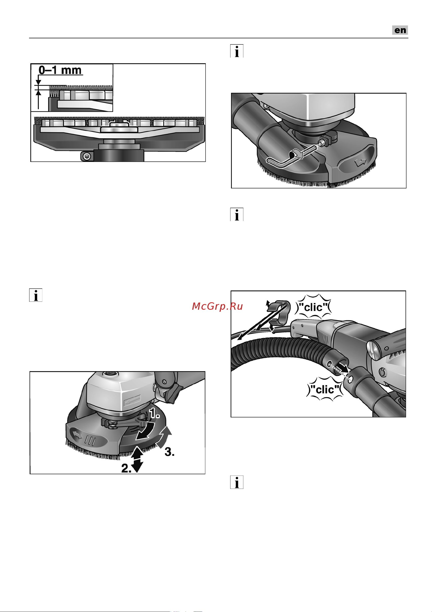 Flex LD 18-7 150 R, Kit Turbo-Jet [21/224] Adjusting the guard