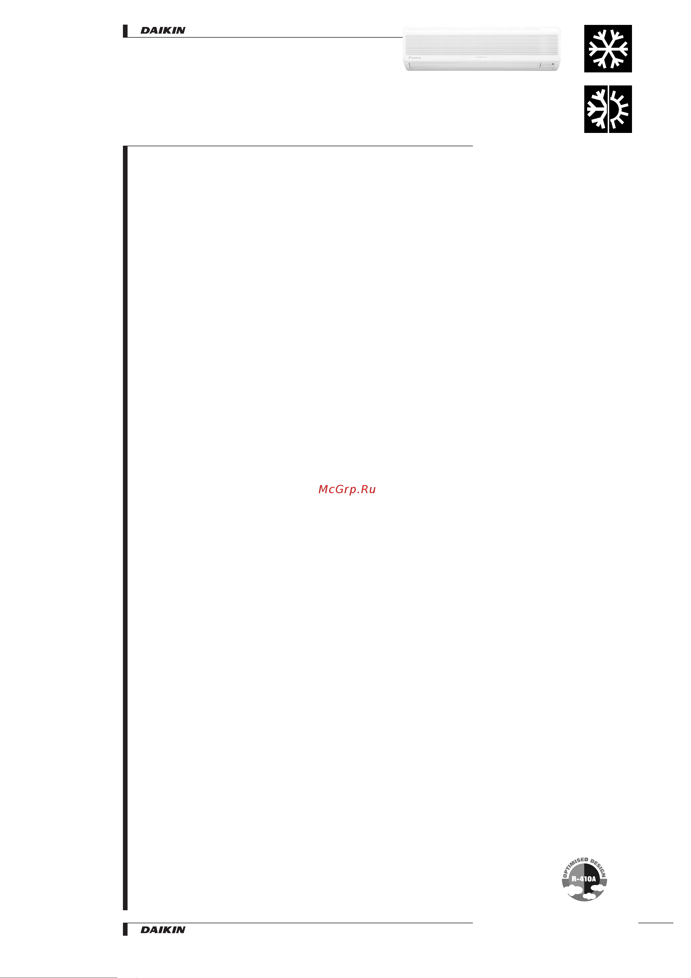 Daikin FTYS35BVMB [3/23] Table of contents
