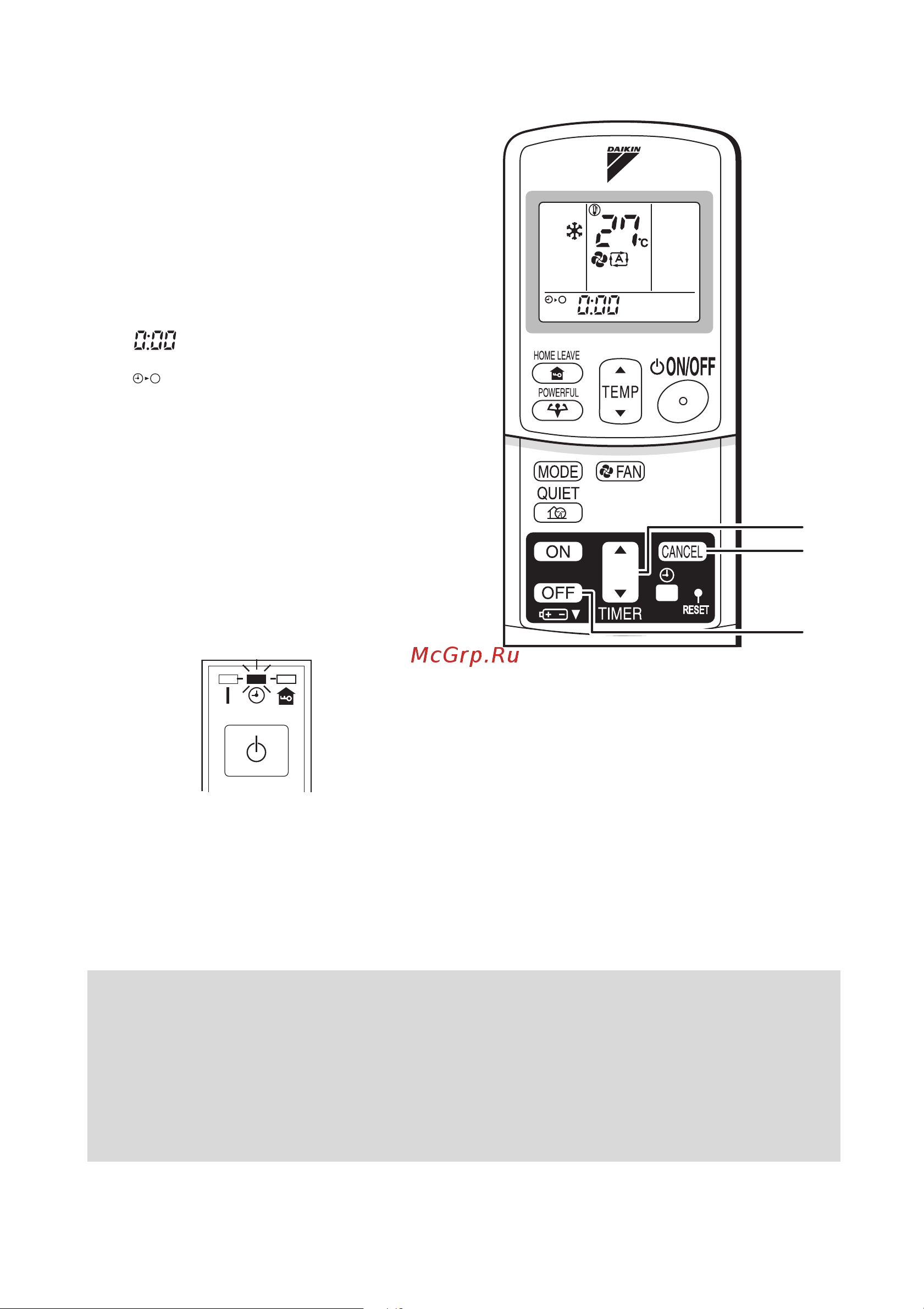 Daikin FDKS35E7VMB [17/28] Timer operation