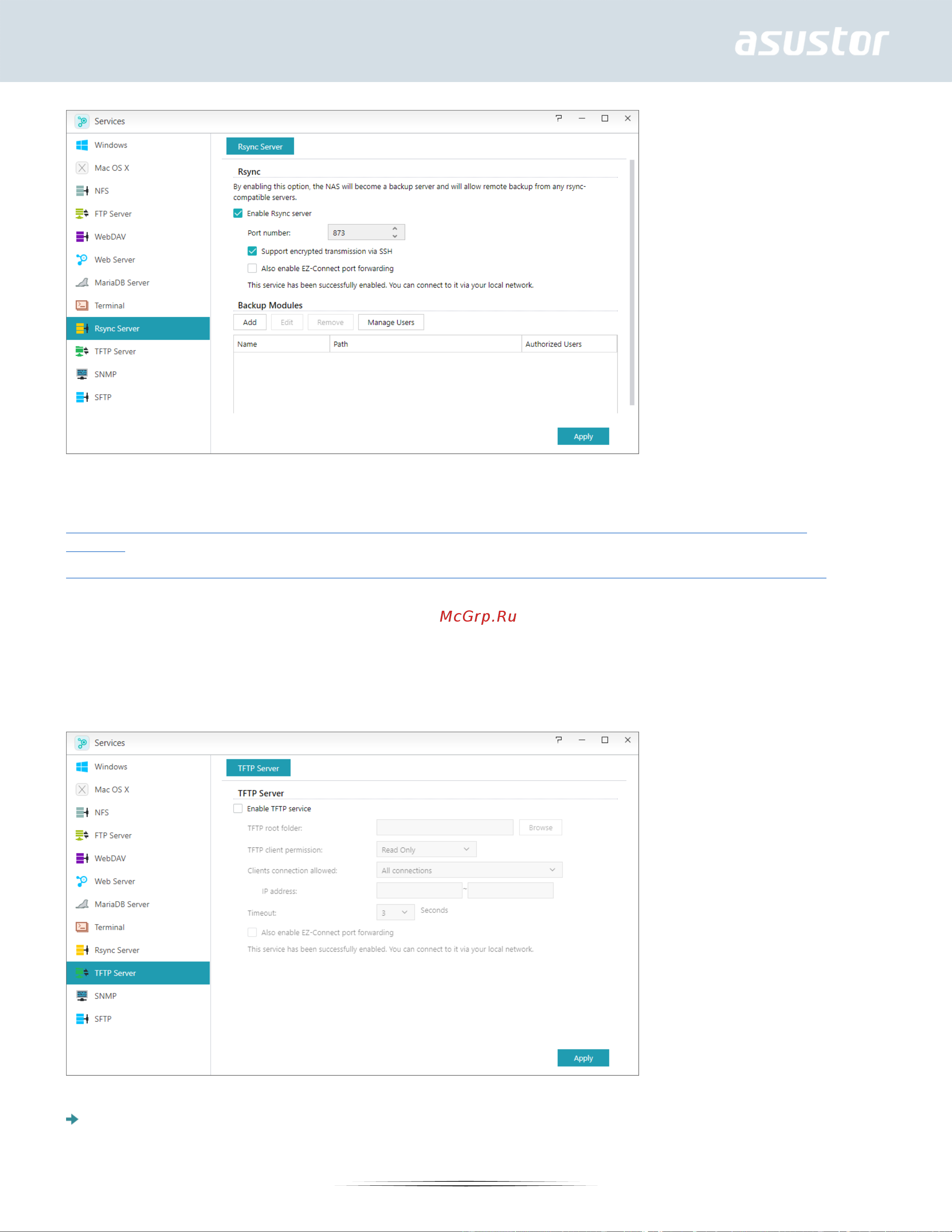 Asustor AS3204T v2 [42/124] Tftp server
