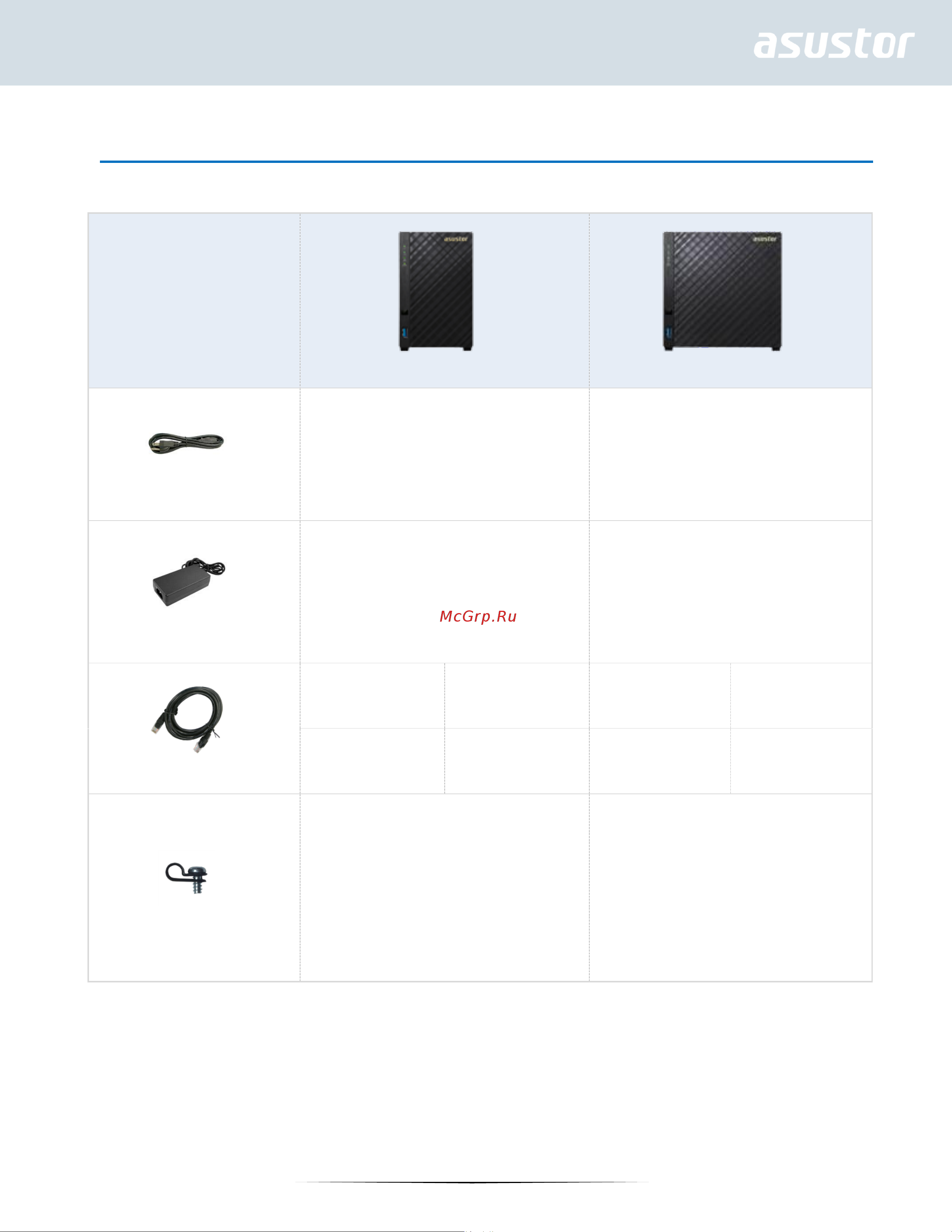 Asustor AS3102T v2 [5/28] Комплектность