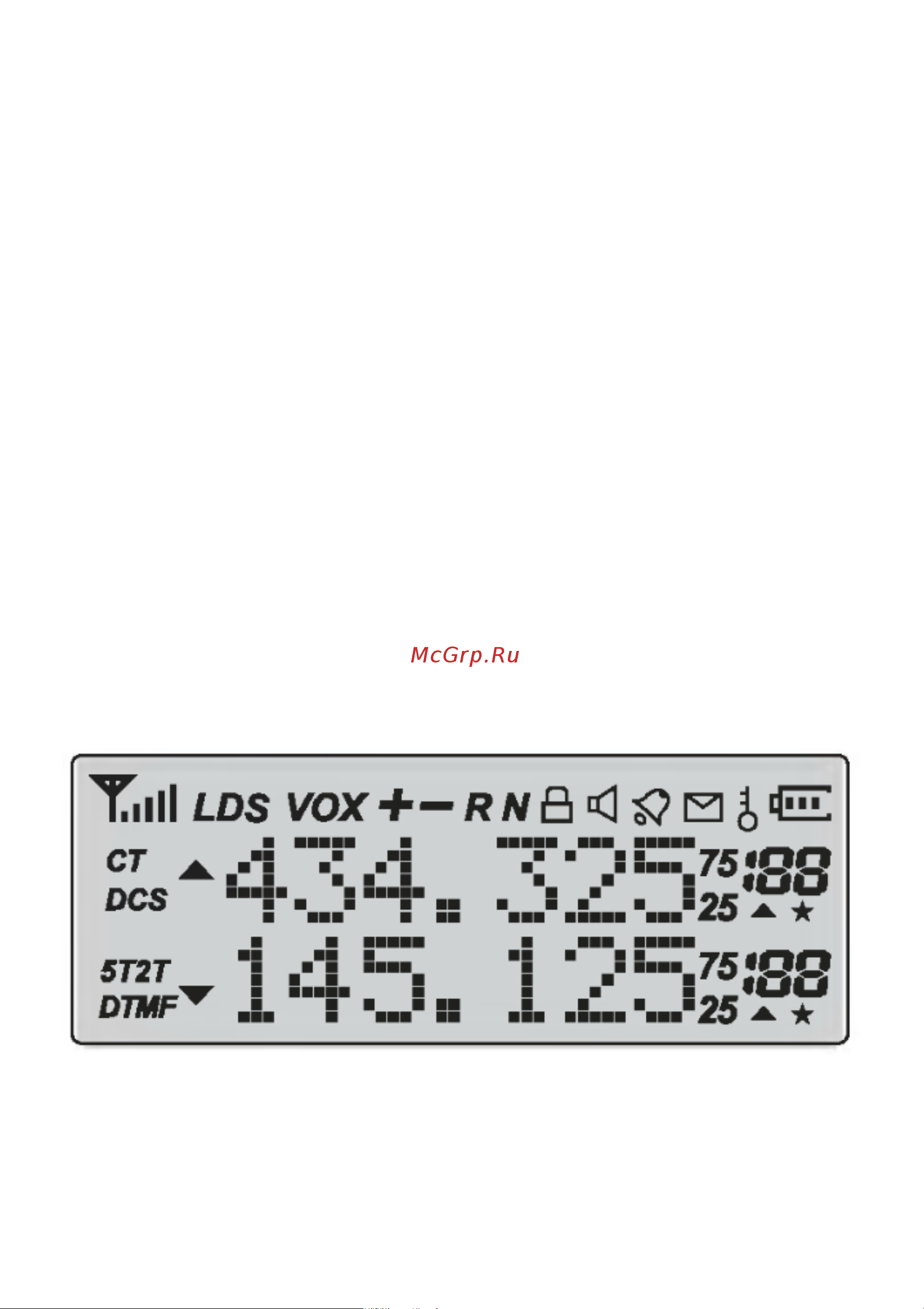 Baofeng UV-5RA [10/20] Жки экран