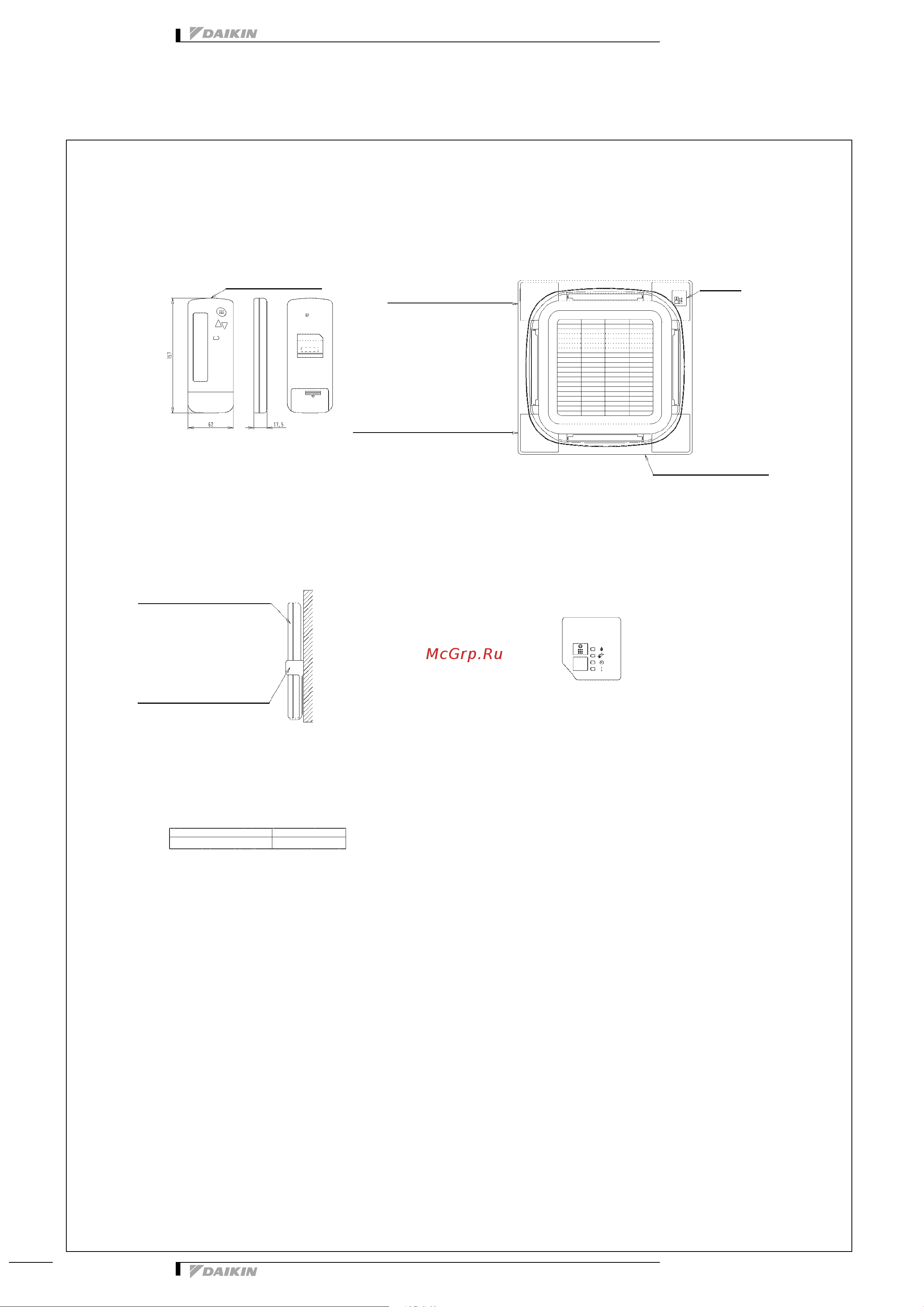 Daikin FCQ125C8VEB [11/33] Размерные чертежи