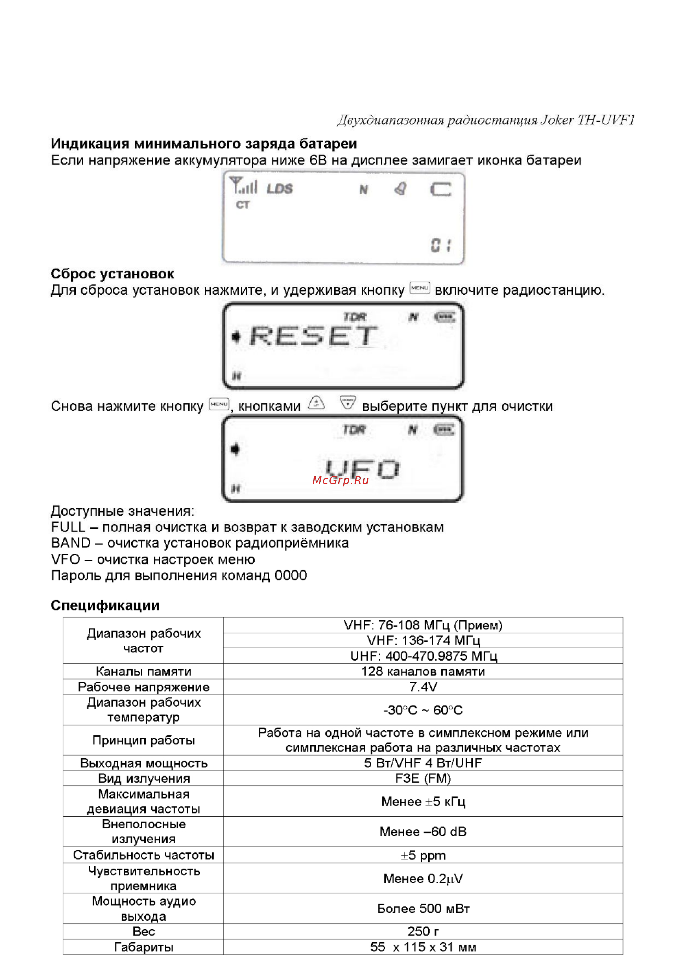 Kenwood TH-UVF1 DualBand Инструкция по эксплуатации онлайн [21/22] 601707