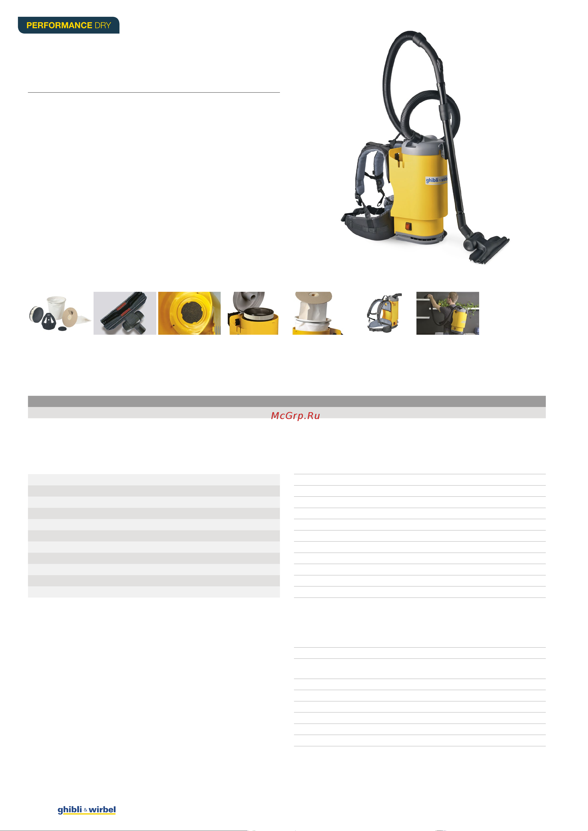 Ghibli&Wirbel Performance T1 15941210001 Технические данные онлайн