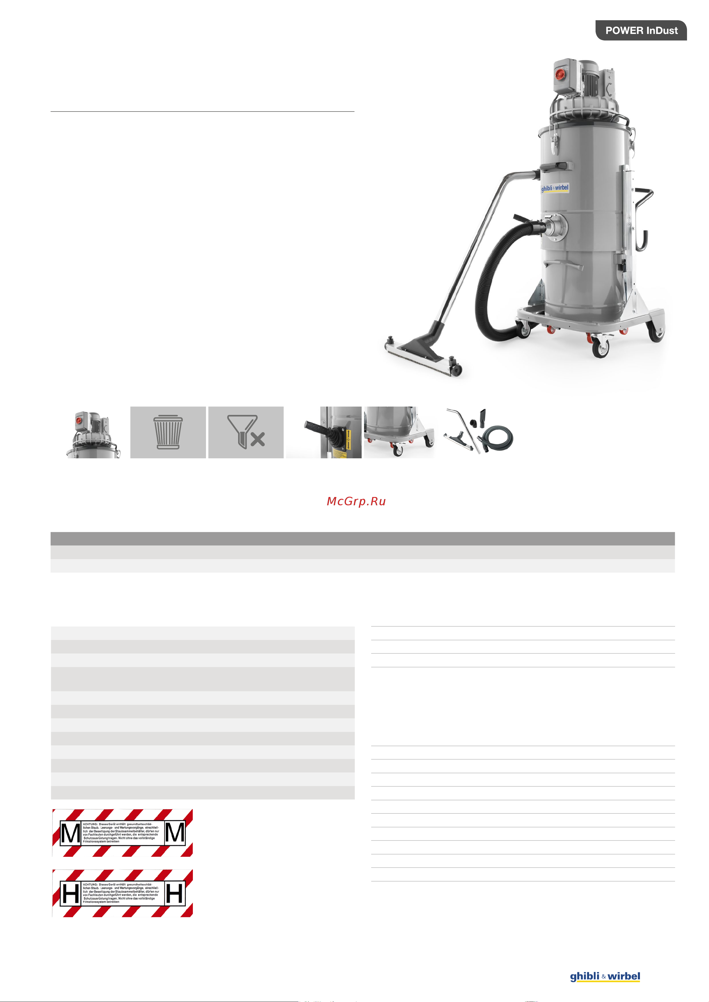 Ghibli POWER INDUST 60 TP M Технические данные онлайн