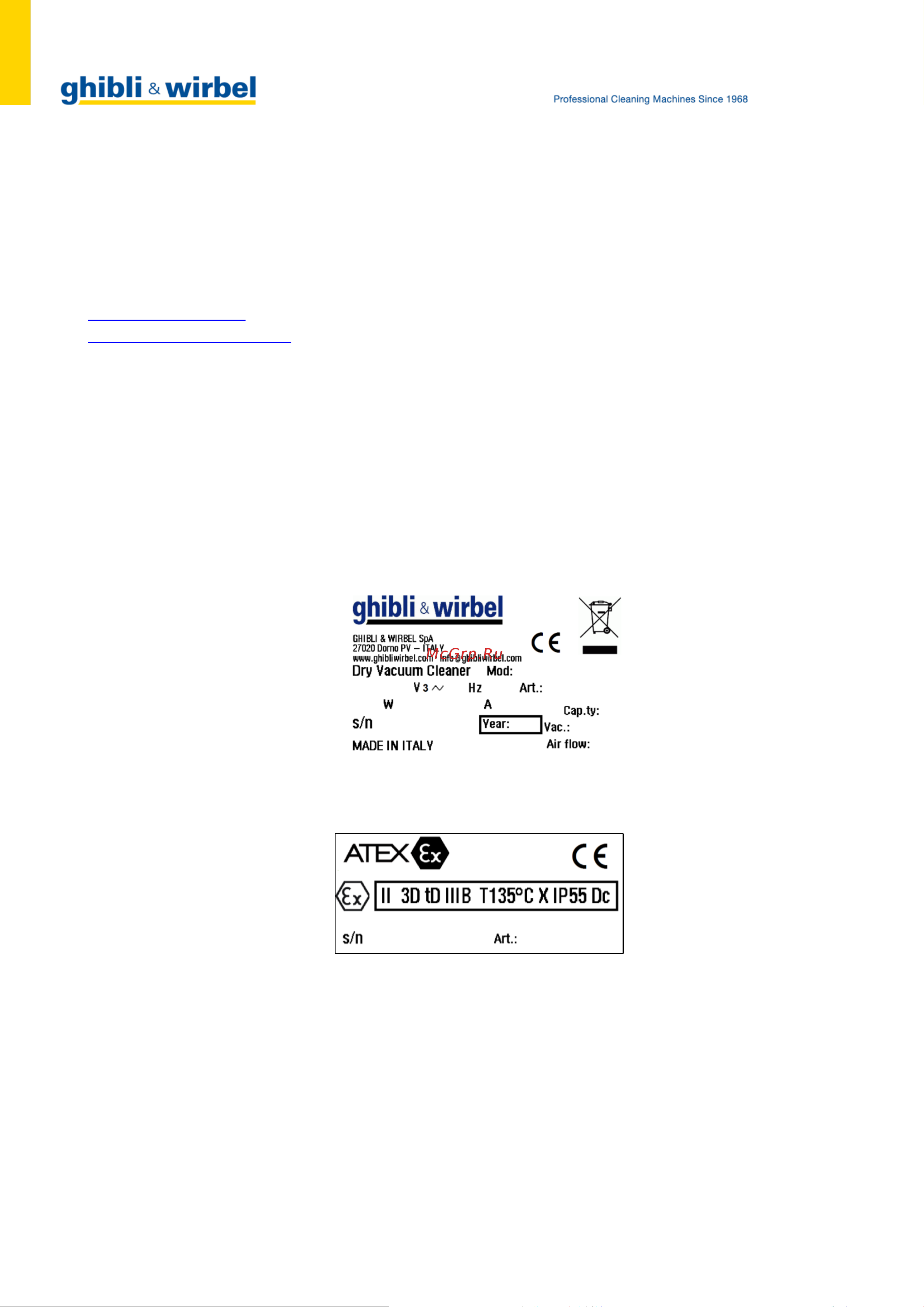 Ghibli POWER INDUST AX 20 SP Z22 [8/154] Ghibli wirbel s p a