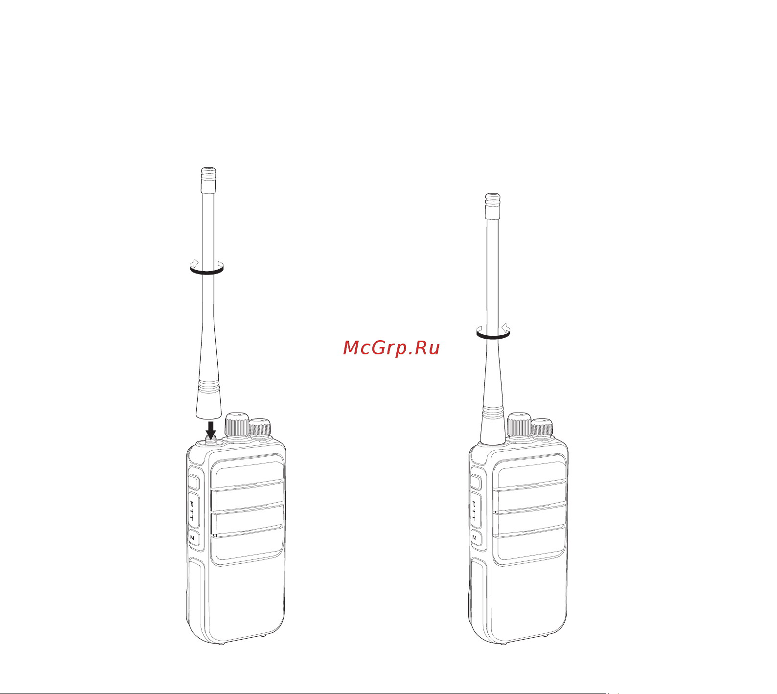 Аргут А-73 VHF DMR [13/41] Установка снятие антенны