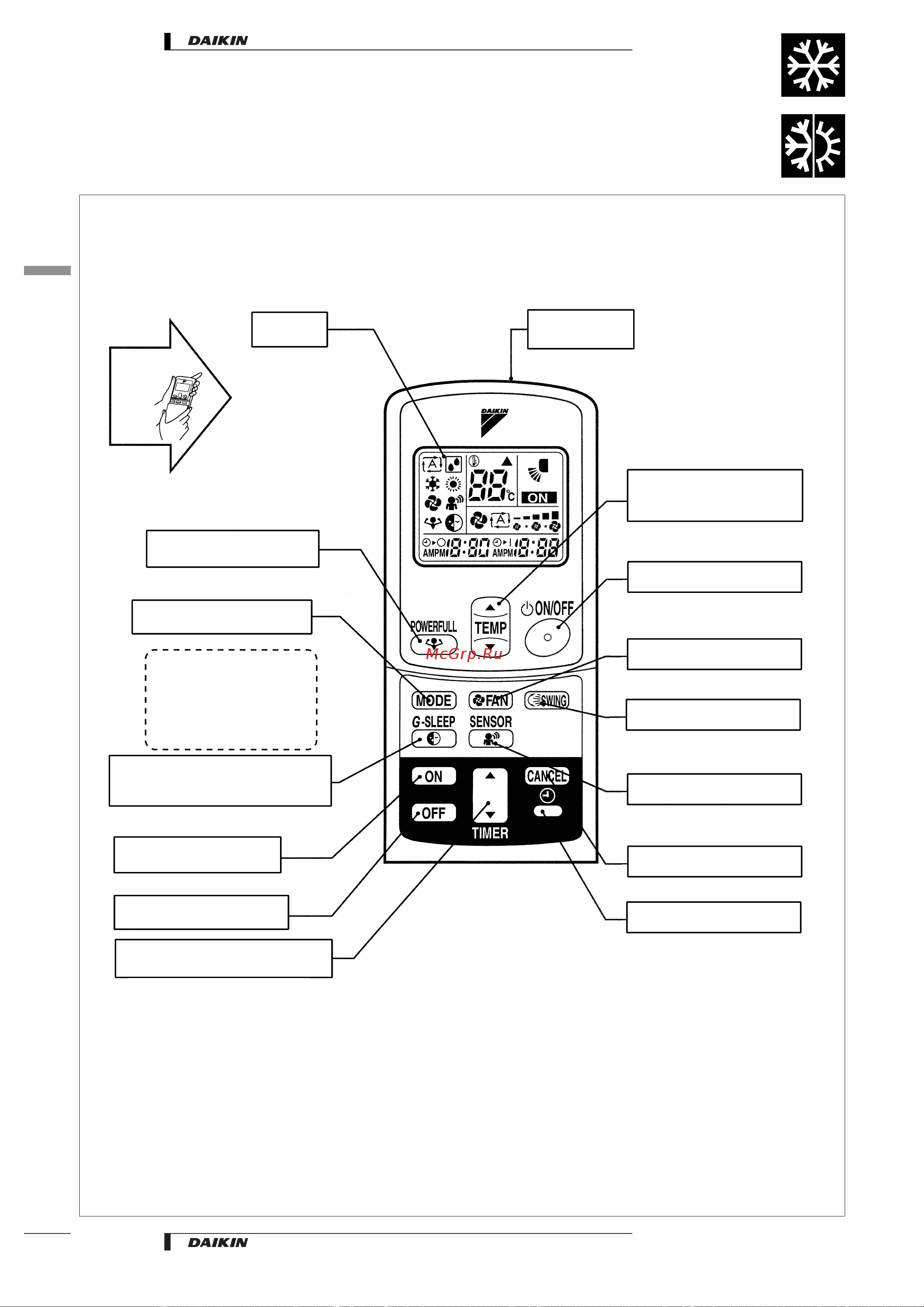 Daikin FTK60HV1NB [24/29] Control systems