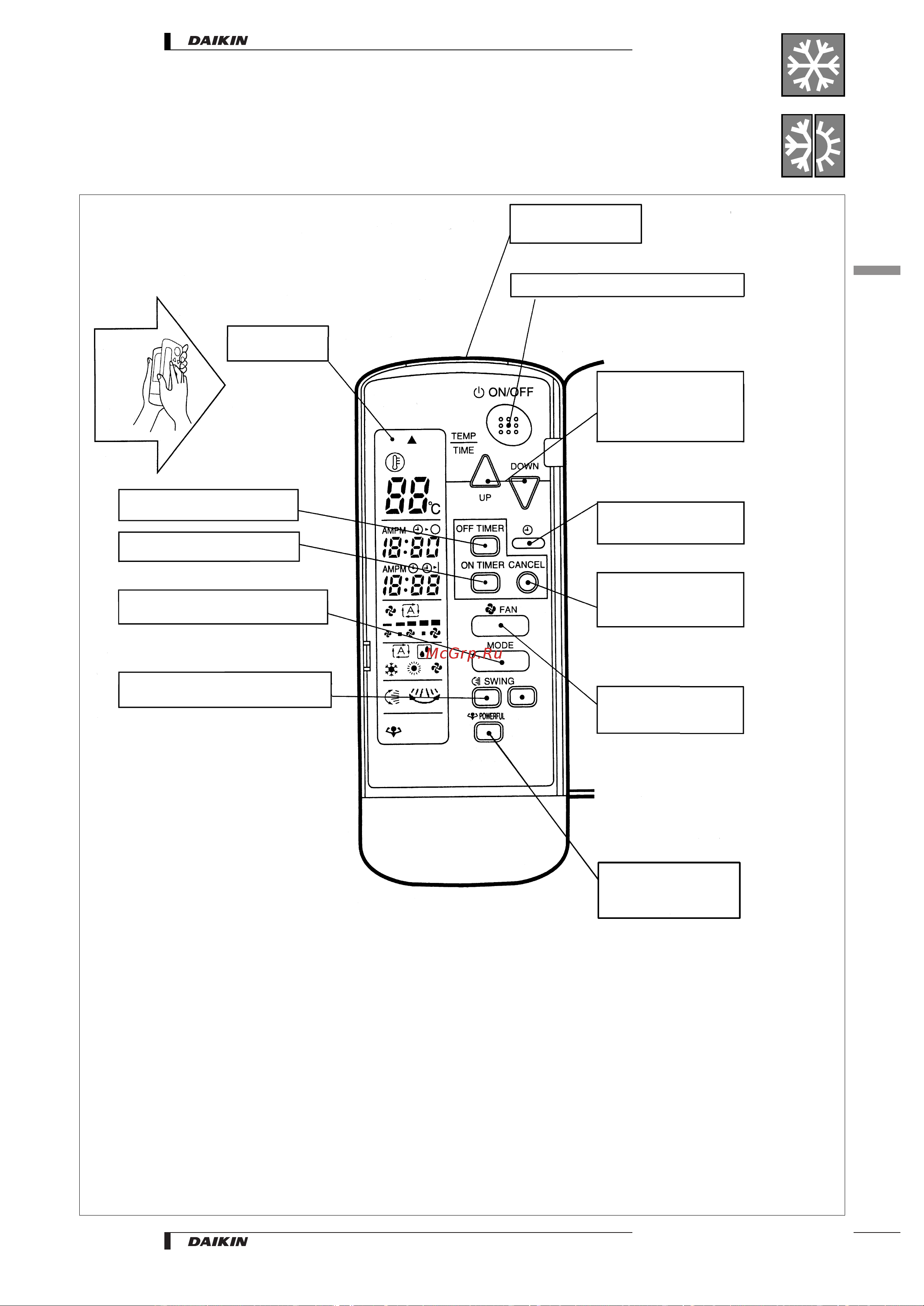 Daikin FTK60HV1NB [25/29] Control systems