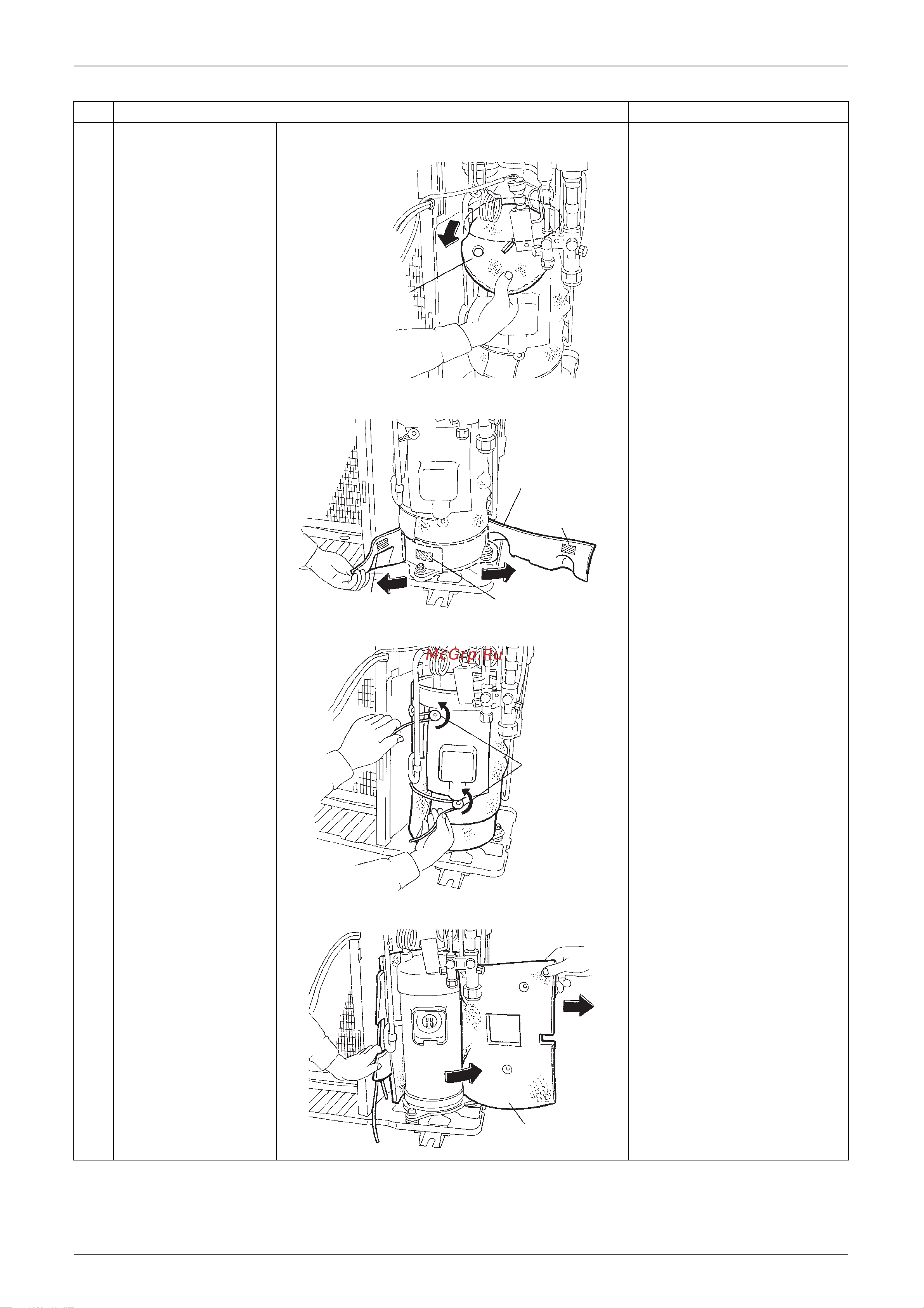 Daikin RMX140JZVMB [296/344] Draw out the sound insulation cover from the bottom of the compressor