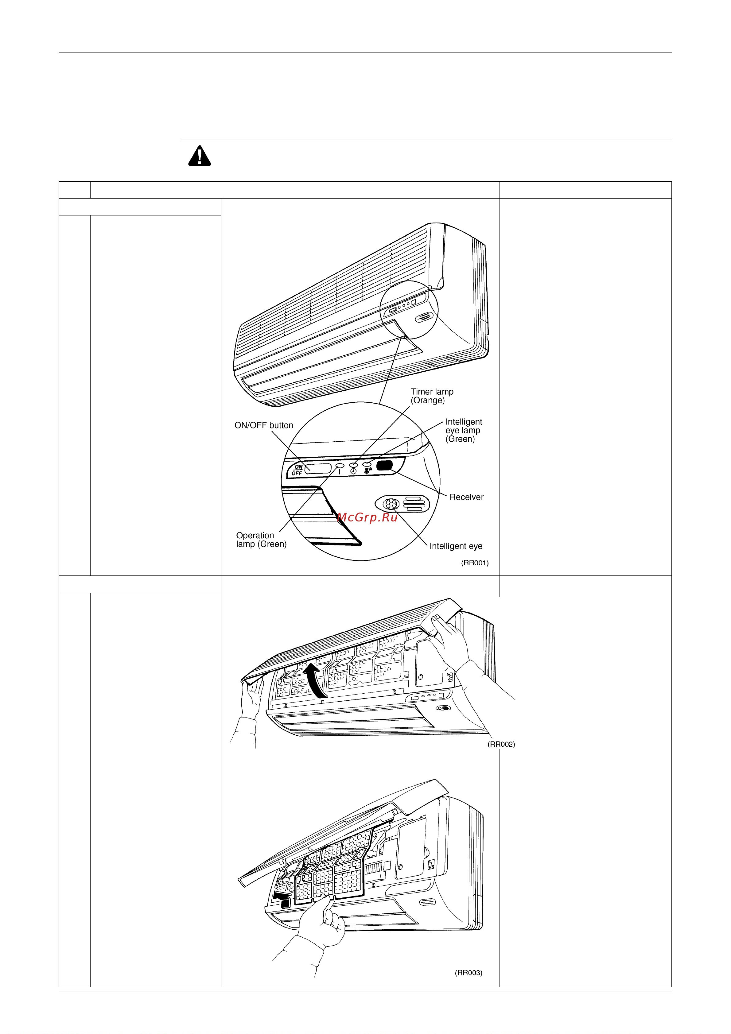 Daikin RK25JVE9 [103/162] Removal of air filter