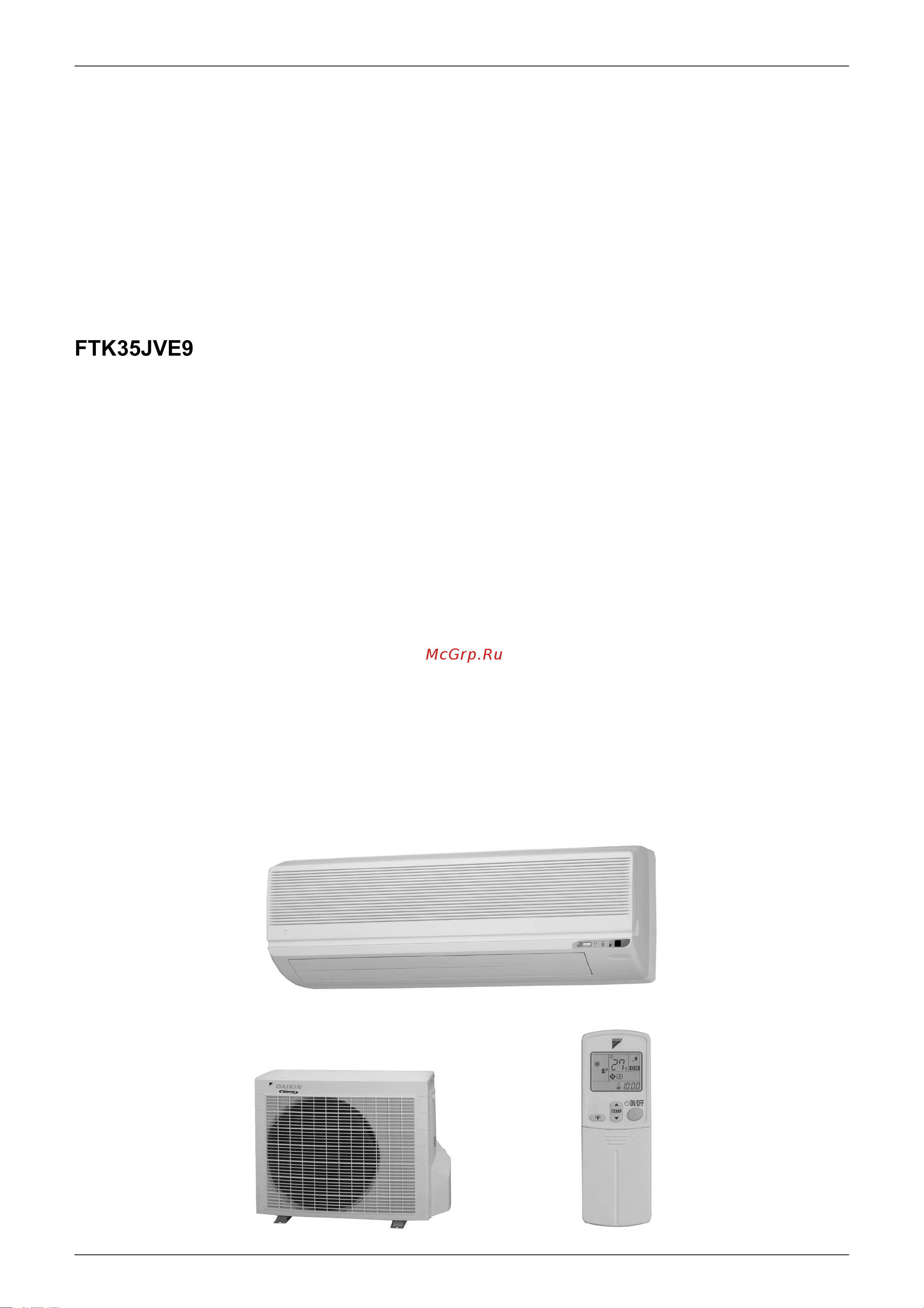 Daikin FTX25JVEA9 [2/162] Cooling only